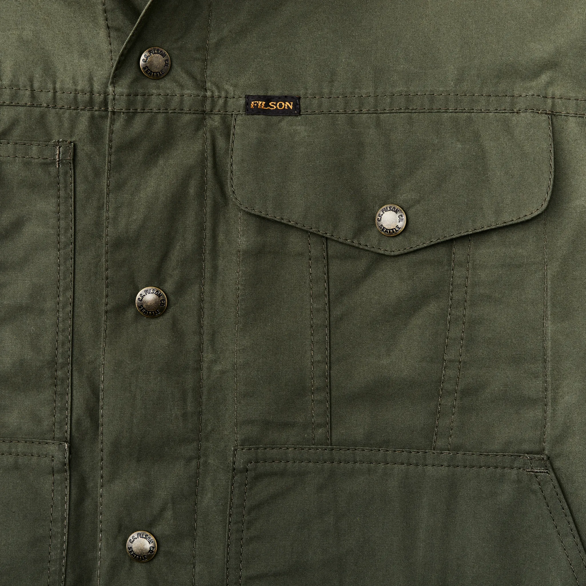Dry Wax Short Cruiser Jacket - Olive sold by Filson product image thumbnail 4