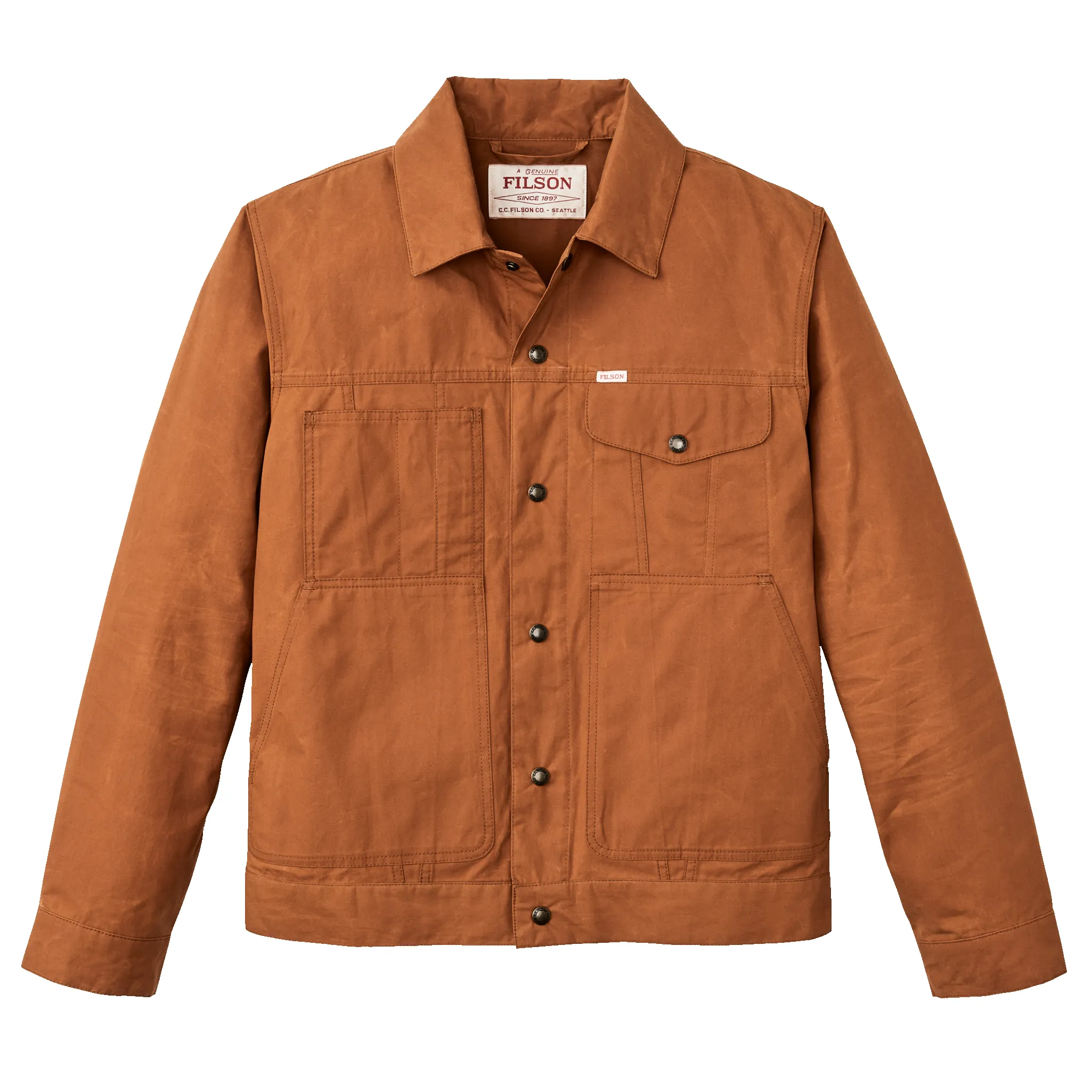 Dry Wax Short Cruiser Jacket - Bourbon sold by Filson