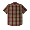 Filson's Washed Short Sleeve Feather Cloth Shirt - Green / Red / Black Ombre sold by Filson