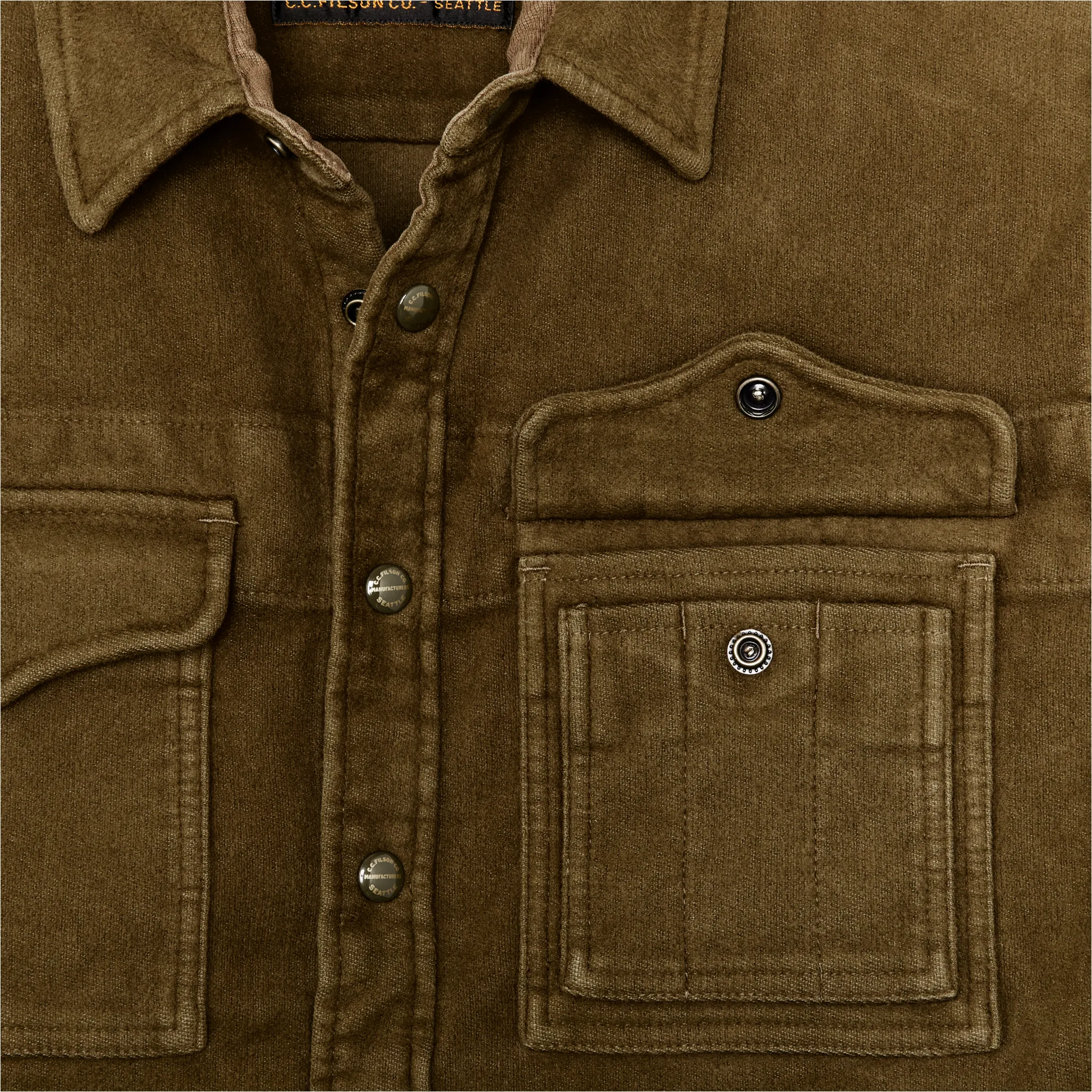 Beartooth Jac-shirt - Marsh Olive Blanket Stripe sold by Filson product image thumbnail 4