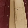 Lined Mackinaw Wool Jac-shirt - Dark Red / Black Houndstooth sold by Filson