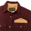 Lined Mackinaw Wool Jac-shirt - Dark Red / Black Houndstooth sold by Filson