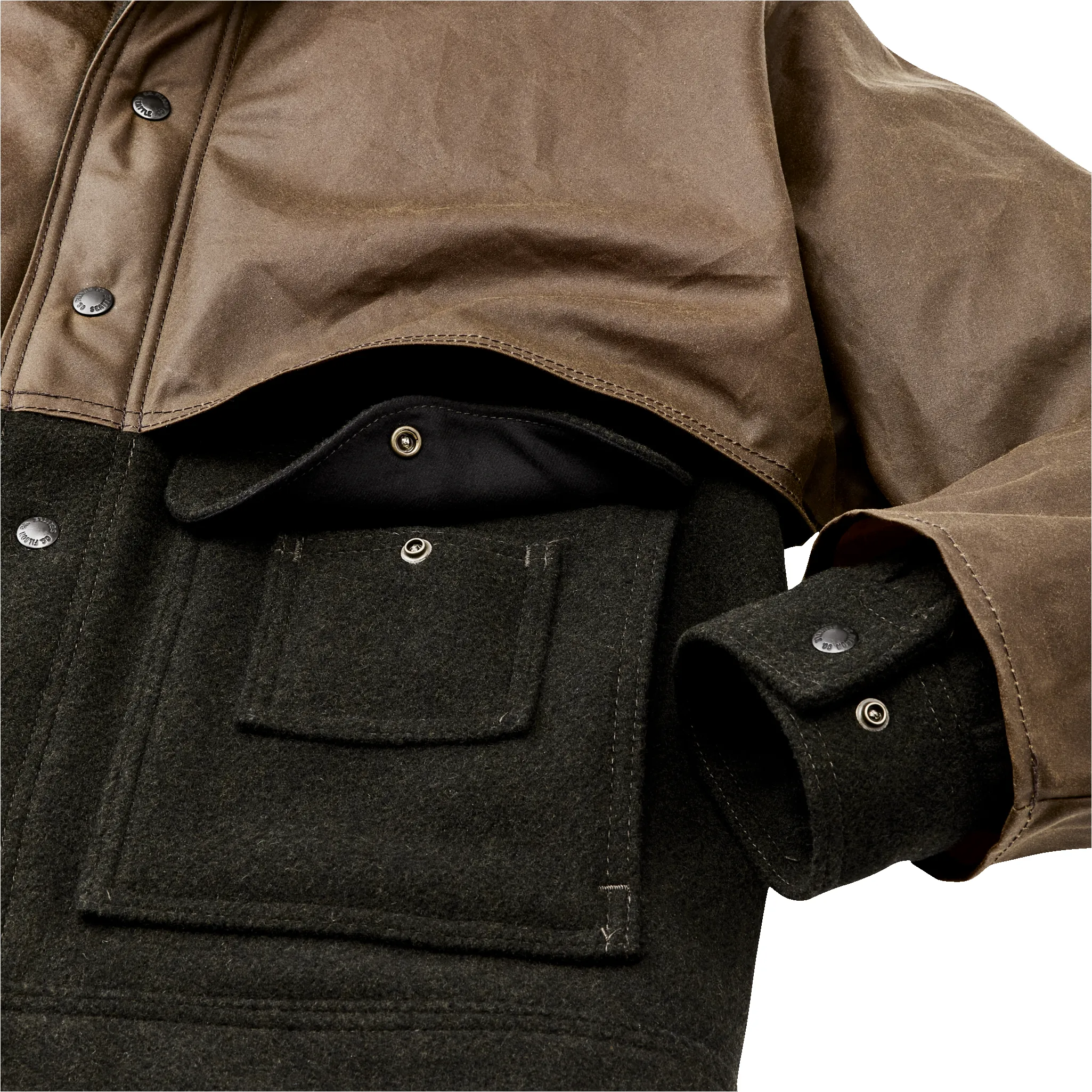 Mackinaw Wool Caped Jacket - Peat Black / Earth sold by Filson product image thumbnail 4