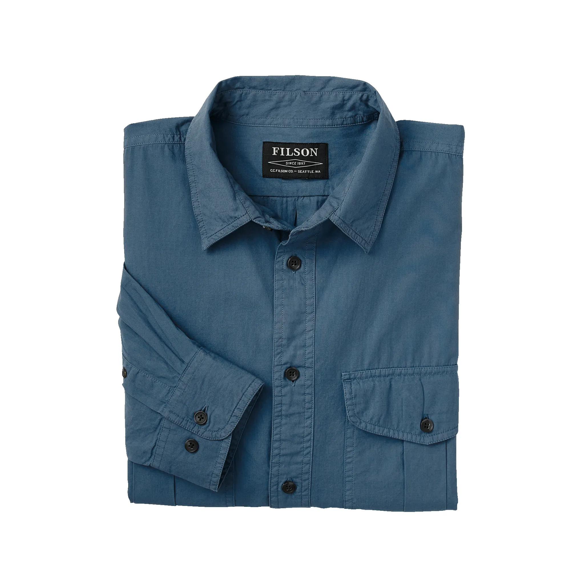Filson's Washed Feather Cloth Shirt - Teal sold by Filson product image thumbnail 3