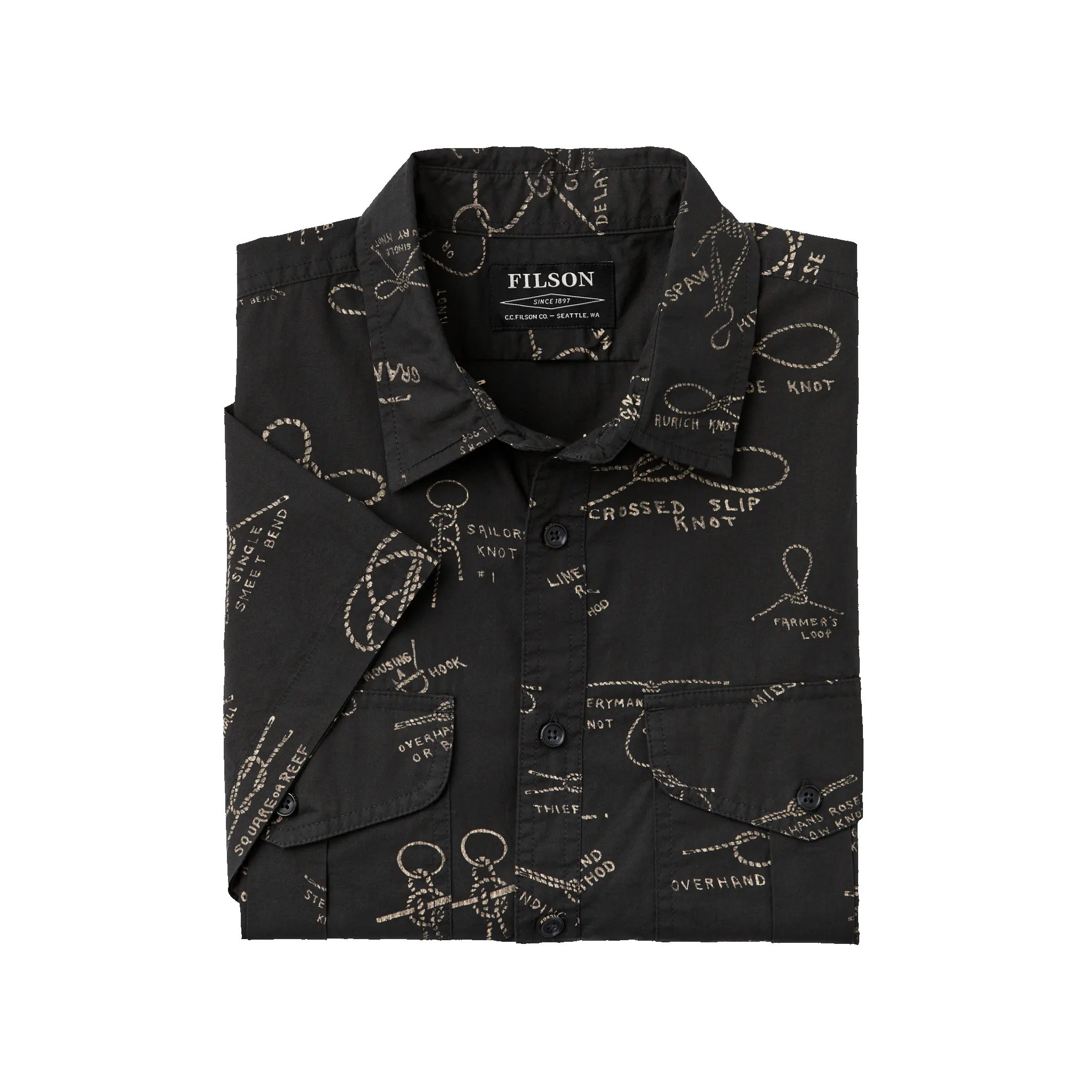 Filson's Washed Short Sleeve Feather Cloth Shirt - Knots sold by Filson product image thumbnail 2