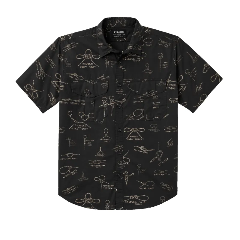 Filson's Washed Short Sleeve Feather Cloth Shirt - Knots sold by Filson