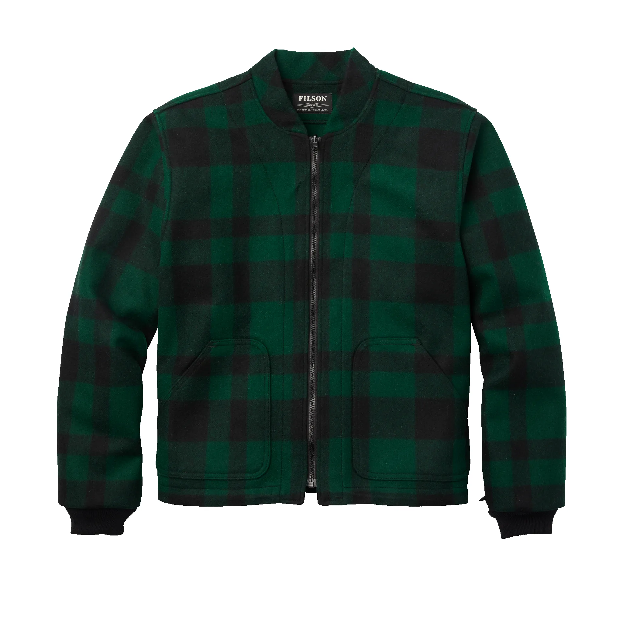 Mackinaw Wool Jacket Liner - Green / Black Plaid sold by Filson