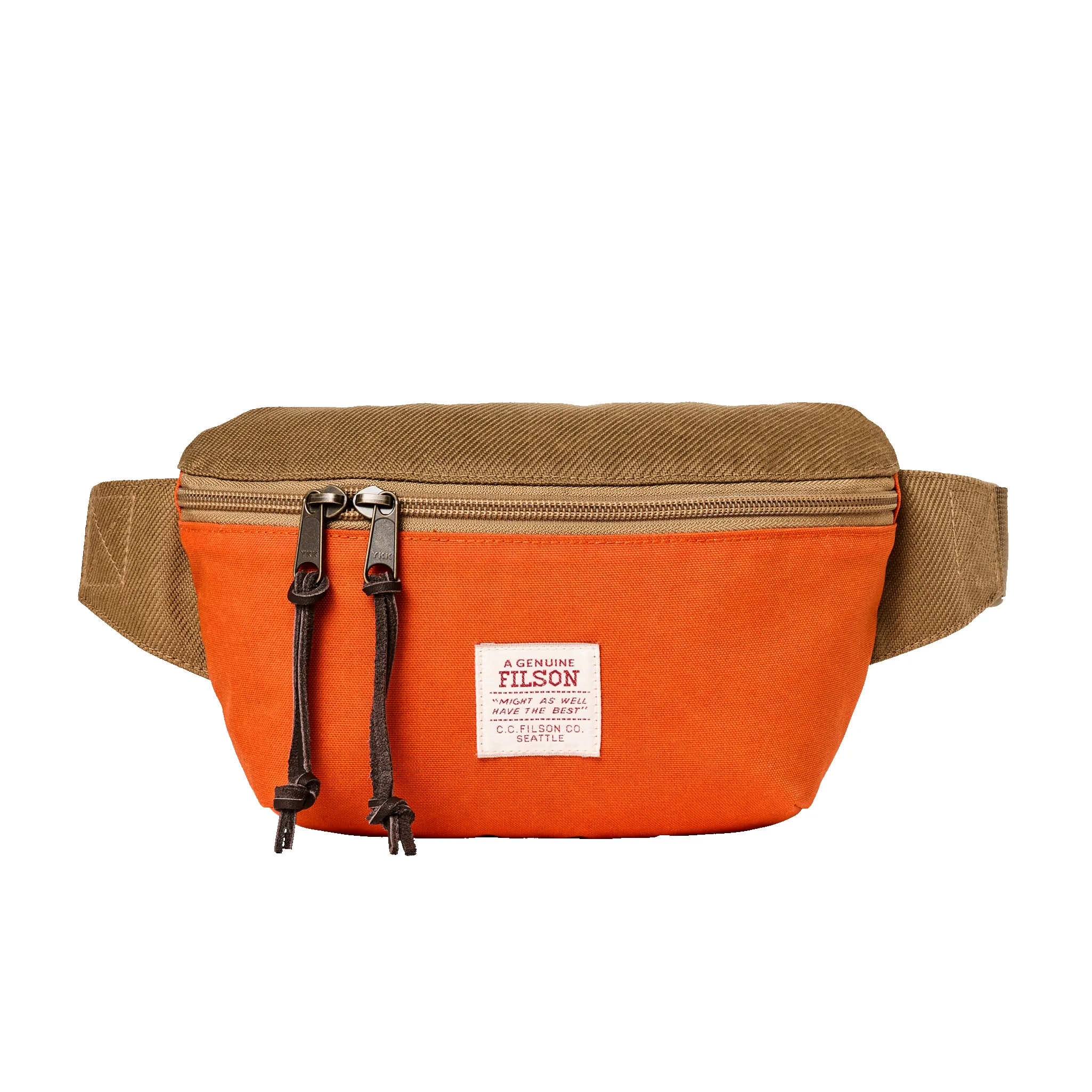 Surveyor Crossbody Pack - Dark Tan / Flame sold by Filson