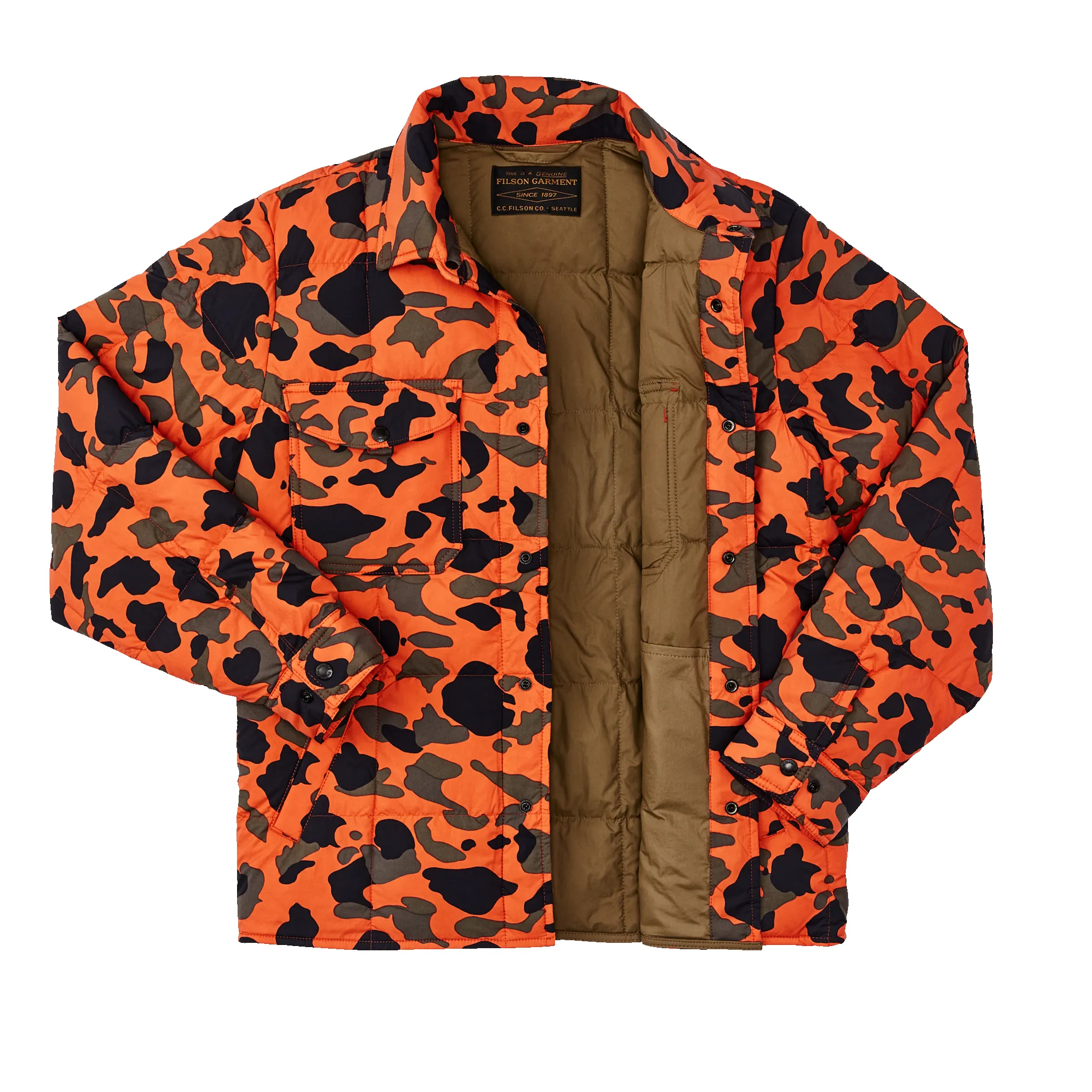 Lightweight Down Jac-shirt - Flame Camo sold by Filson product image thumbnail 3