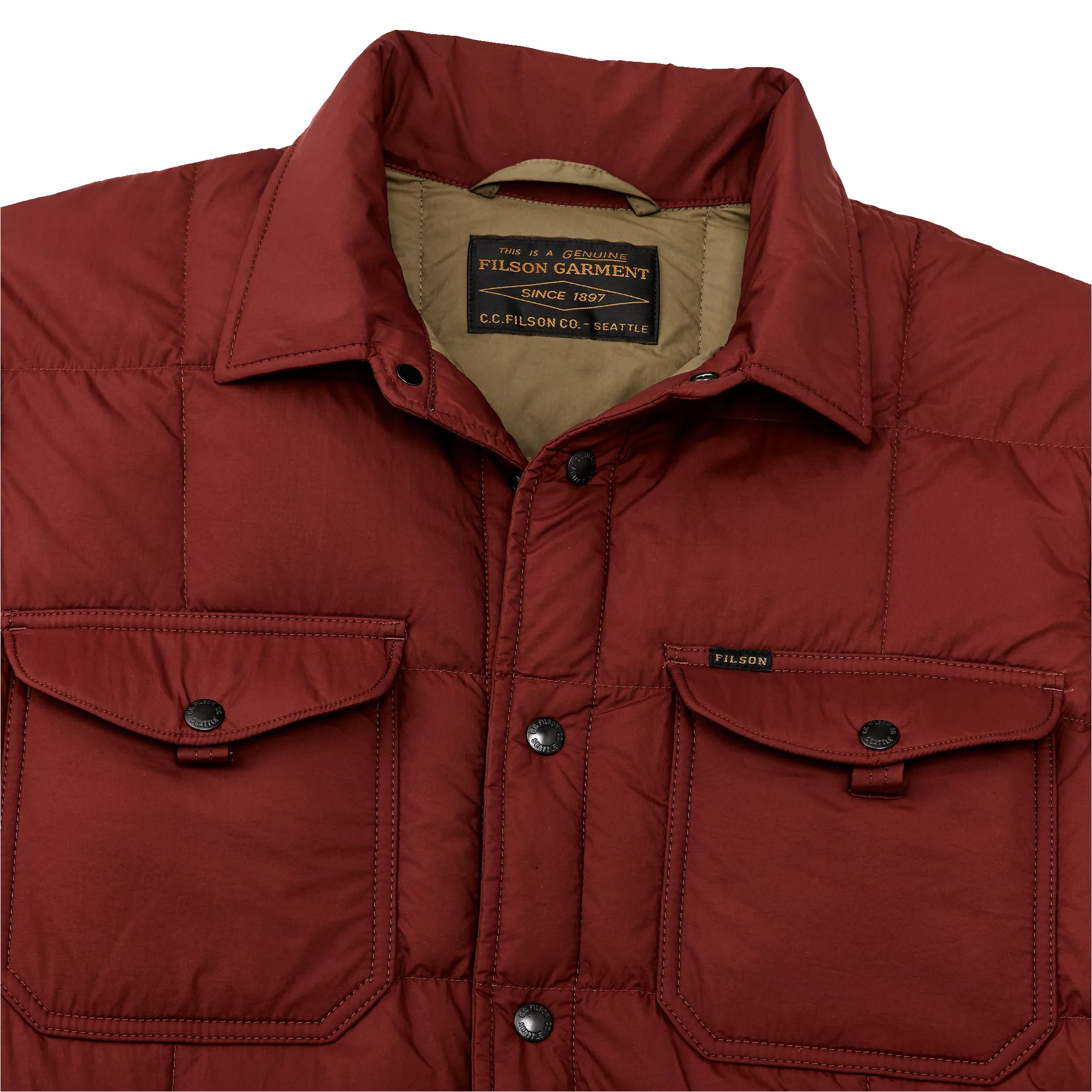 Lightweight Down Jac-shirt - Madder Red sold by Filson product image thumbnail 4