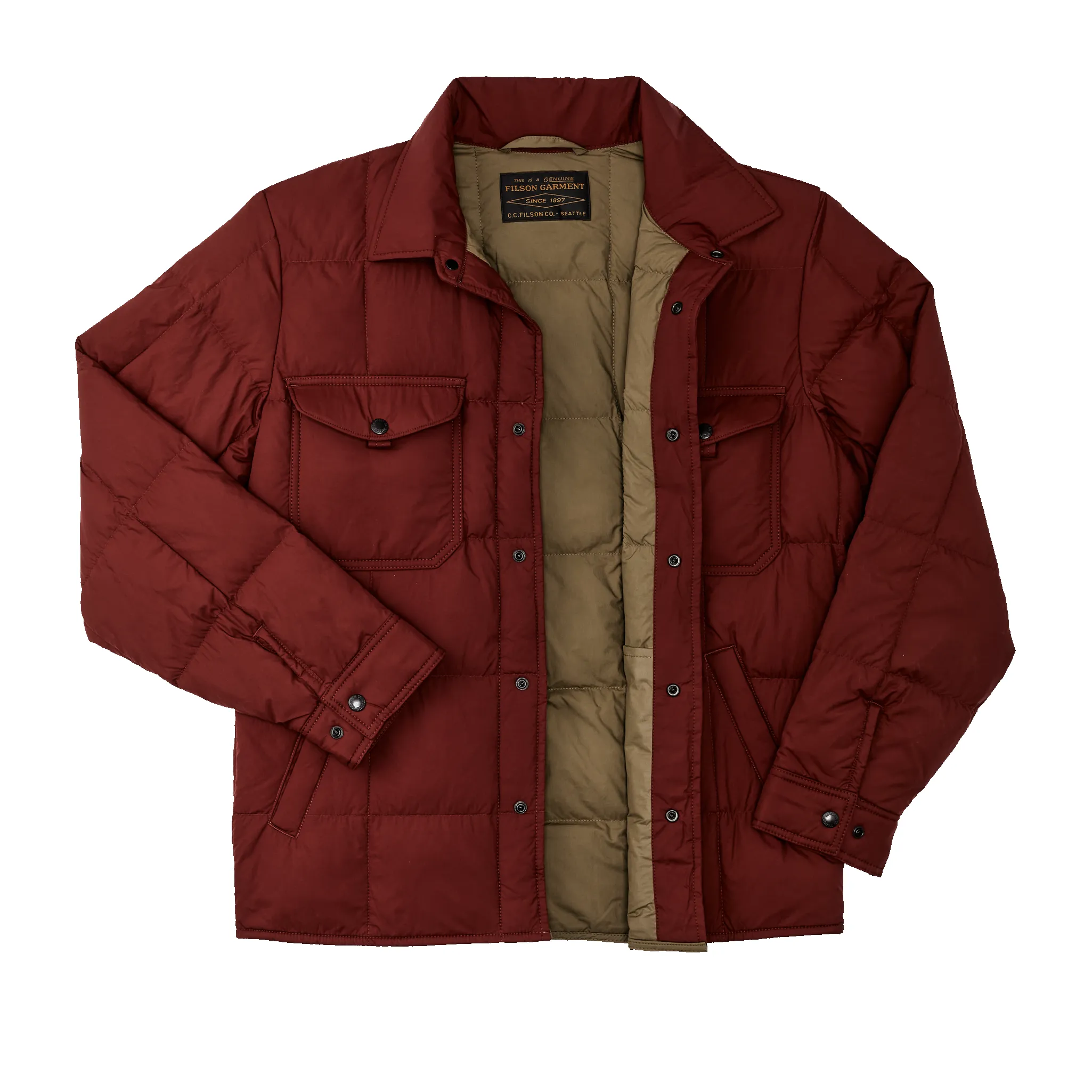 Lightweight Down Jac-shirt - Madder Red sold by Filson product image thumbnail 3