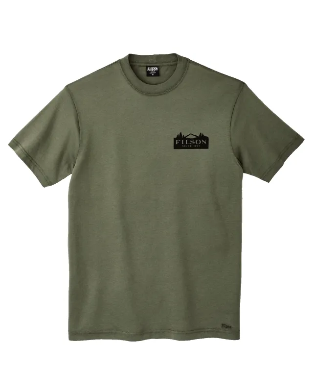 S/s Ranger Graphic T-shirt - Service Green / Scenic sold by Filson