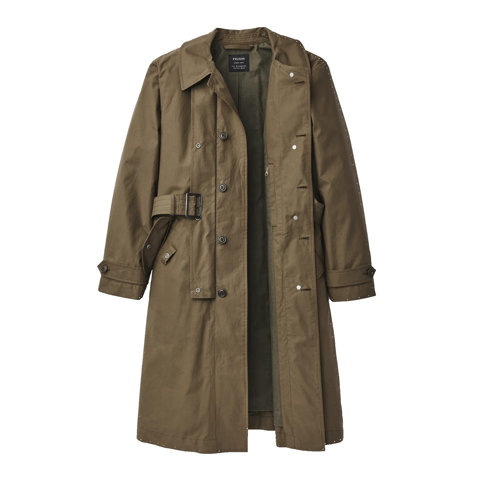 Women's Sawyer Trench Coat - Marsh Olive sold by Filson product image thumbnail 4