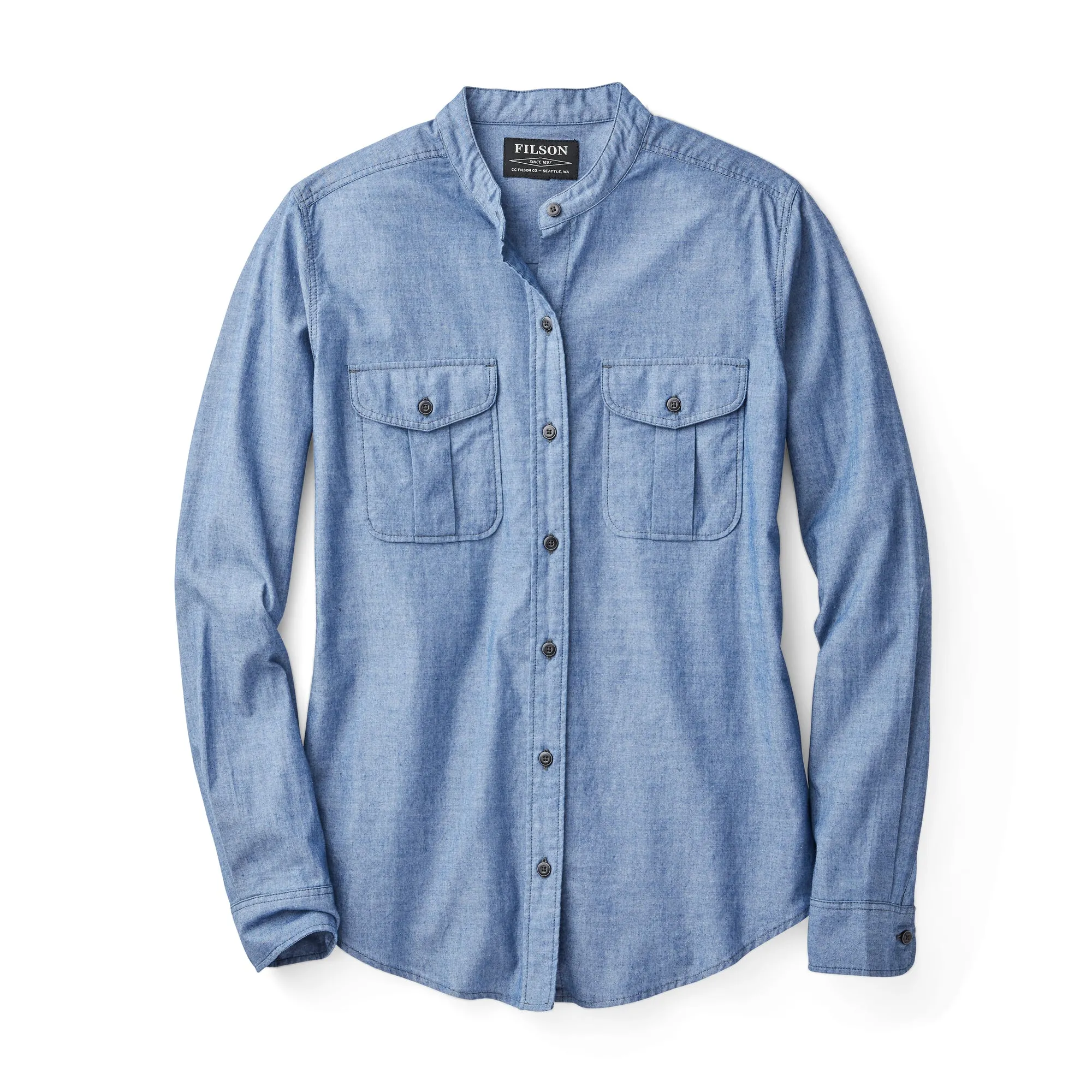 Women's Kadin Island Shirt - Indigo Chambray sold by Filson