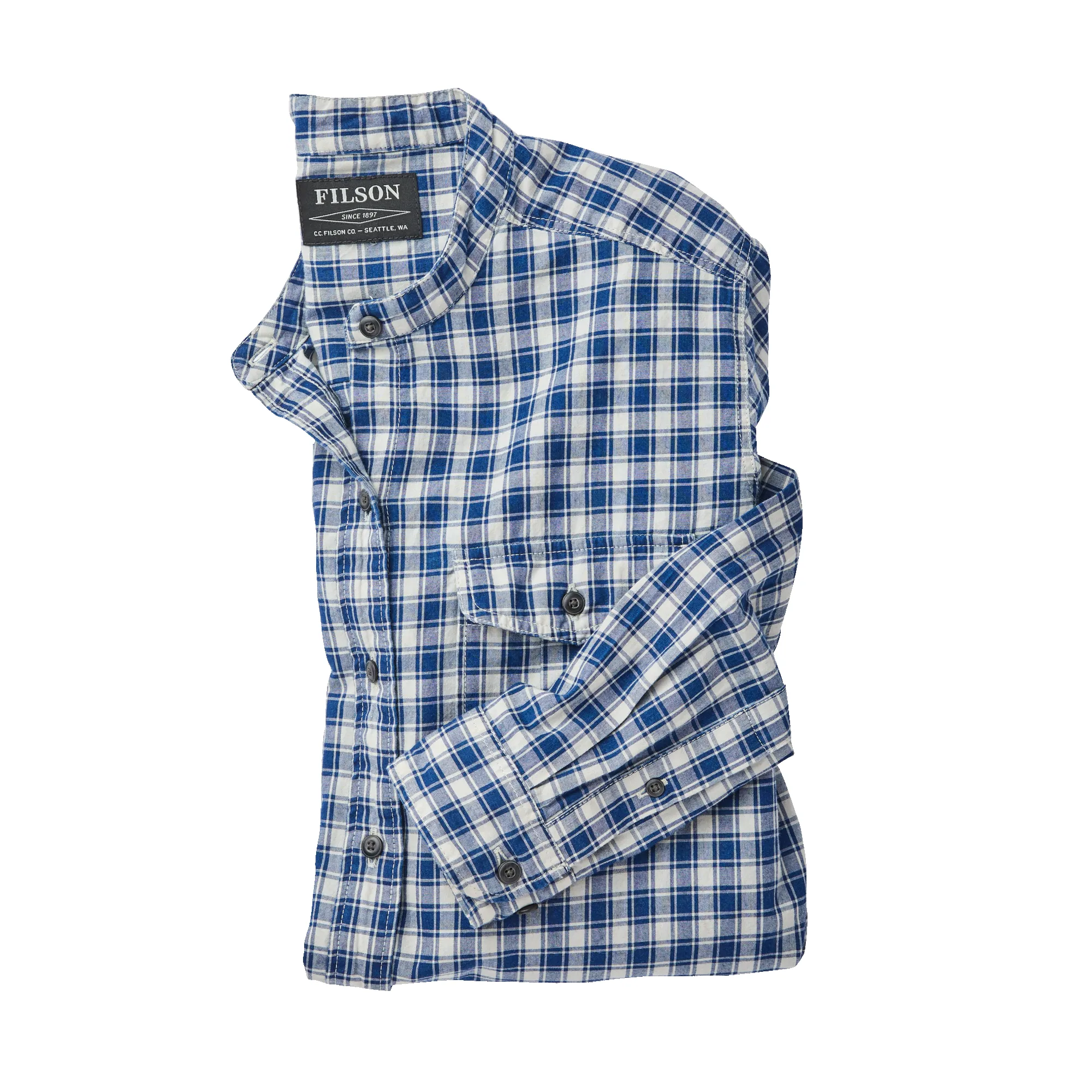 Women's Kadin Island Shirt - Indigo/cream Plaid sold by Filson product image thumbnail 5