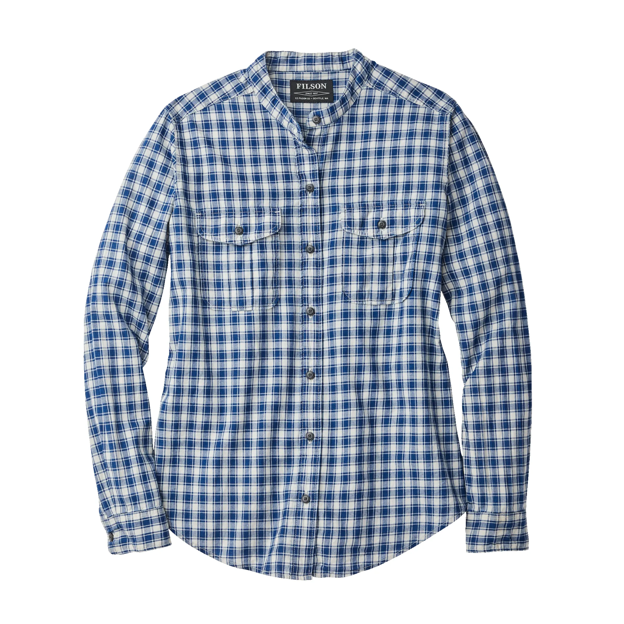 Women's Kadin Island Shirt - Indigo/cream Plaid sold by Filson product image thumbnail 2