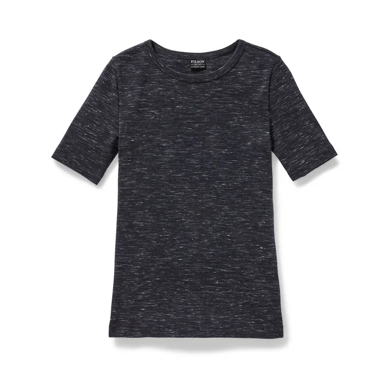 Women's Neah Bay Crewneck Shirt - Navy Heather made by Filson