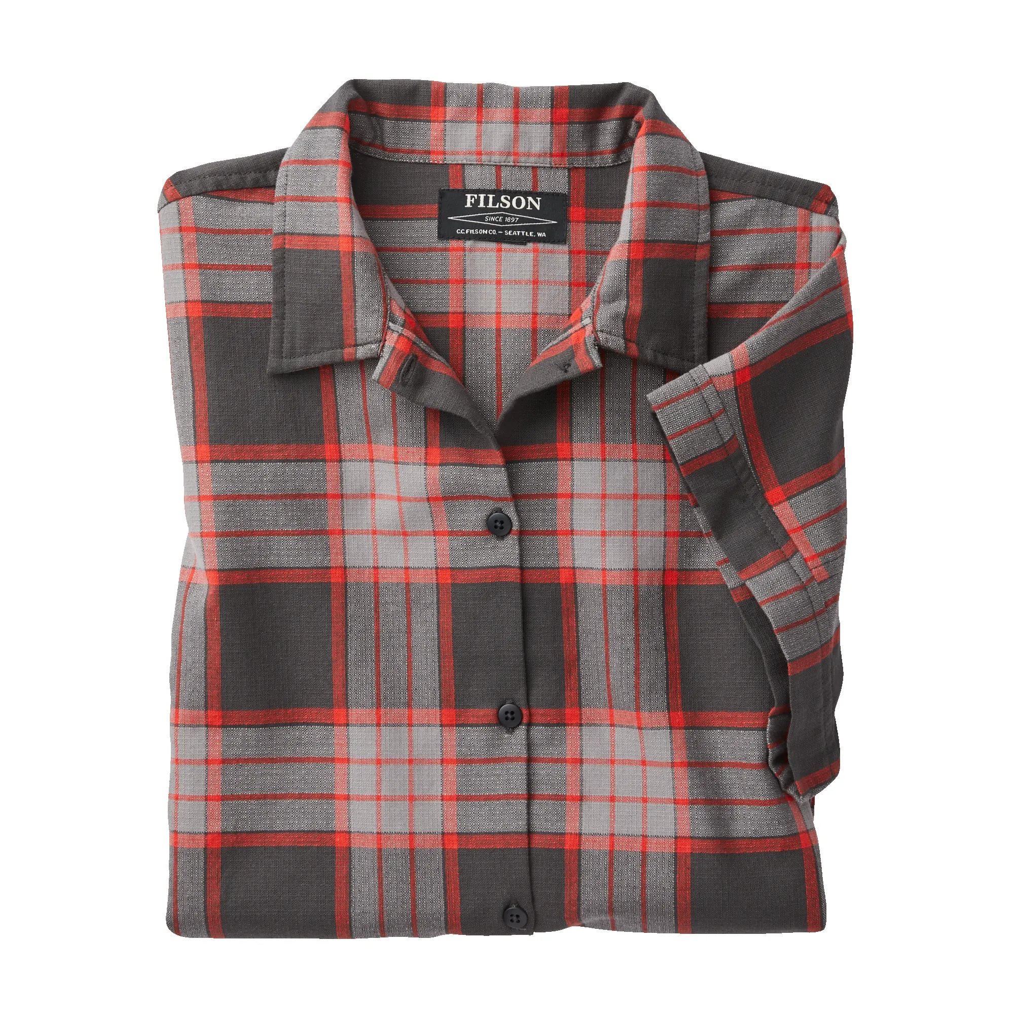 Women's Northwest Camp Shirt - Black/grey/red Plaid sold by Filson product image thumbnail 5