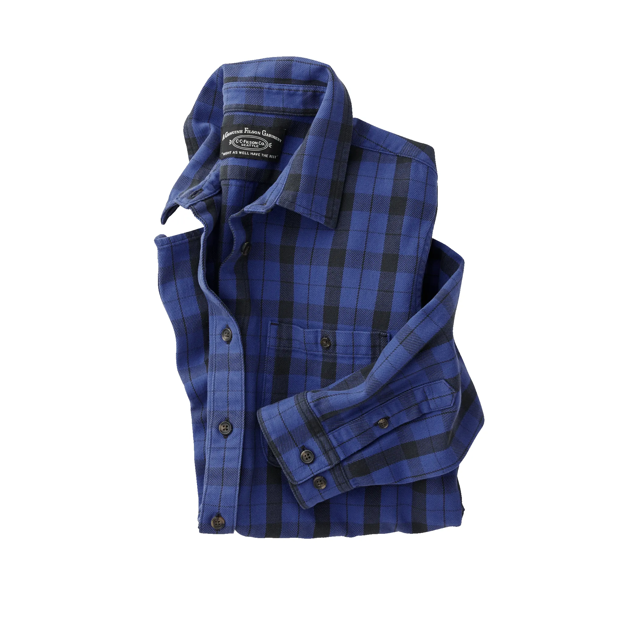 Women's Vintage Wash Alaskan Guide Shirt - Cobalt/black sold by Filson product image thumbnail 5