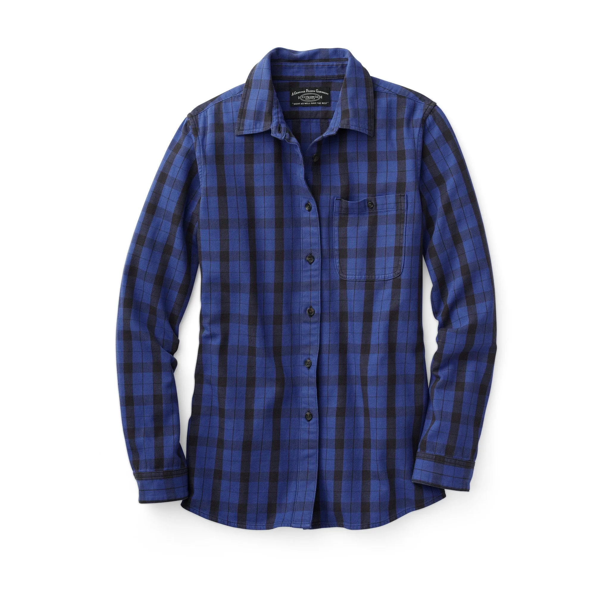 Women's Vintage Wash Alaskan Guide Shirt - Cobalt/black sold by Filson product image thumbnail 2