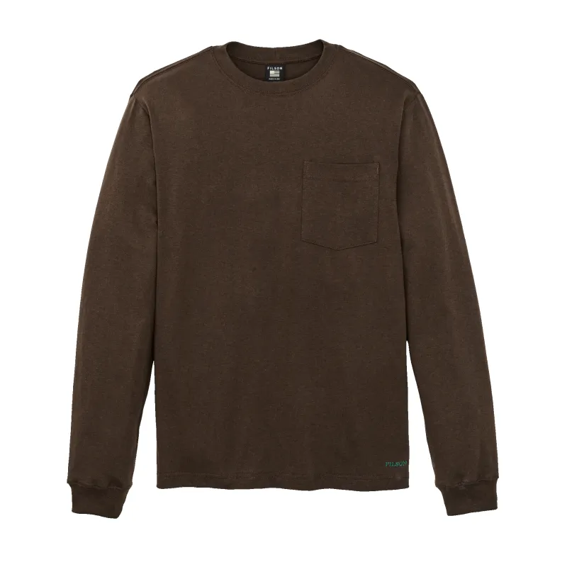 Long Sleeve Pioneer Pocket T-shirt - Dark Brown sold by Filson