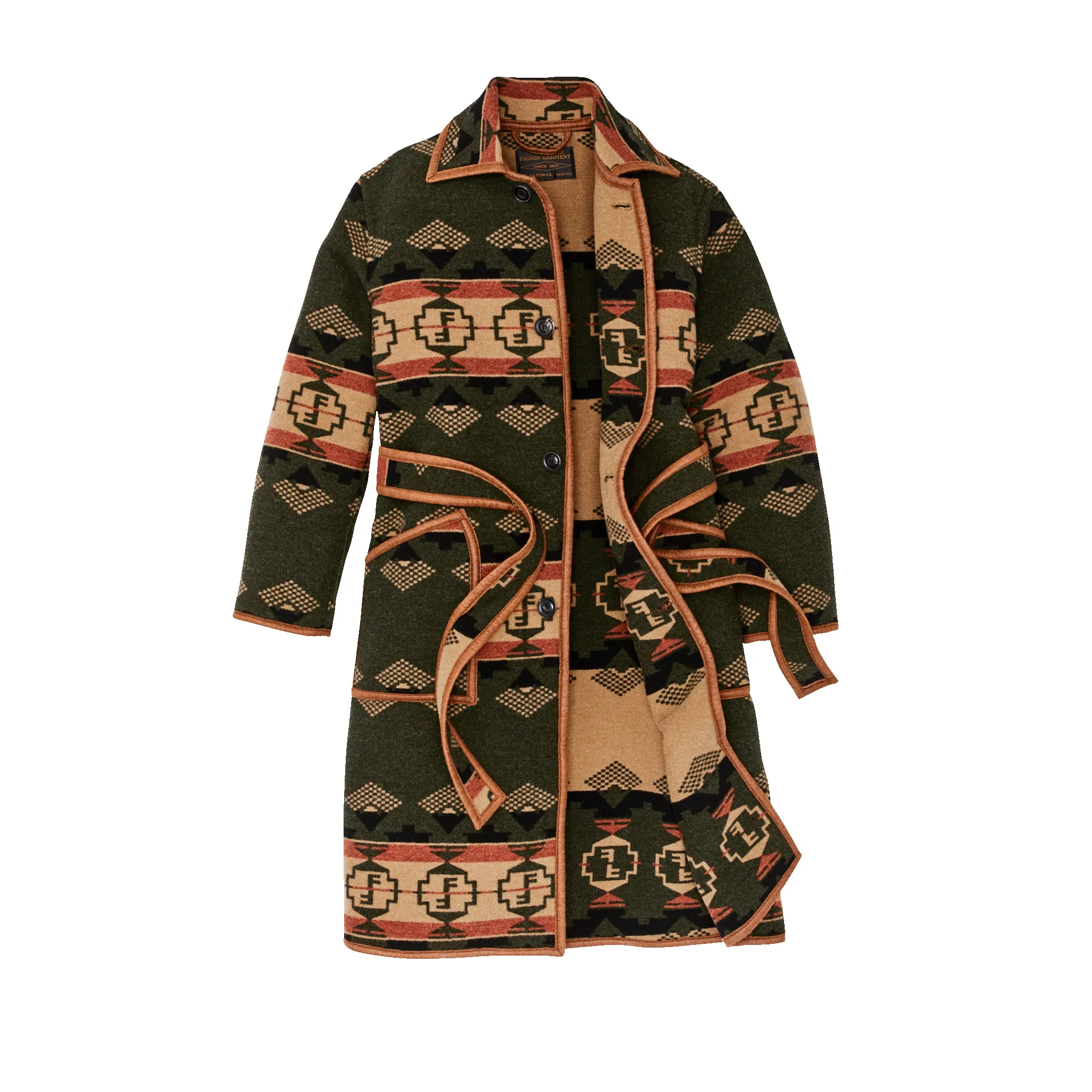 Filson Forestry Wool Blanket Robe - Dark Timber / Tan Multi sold by Filson product image thumbnail 3