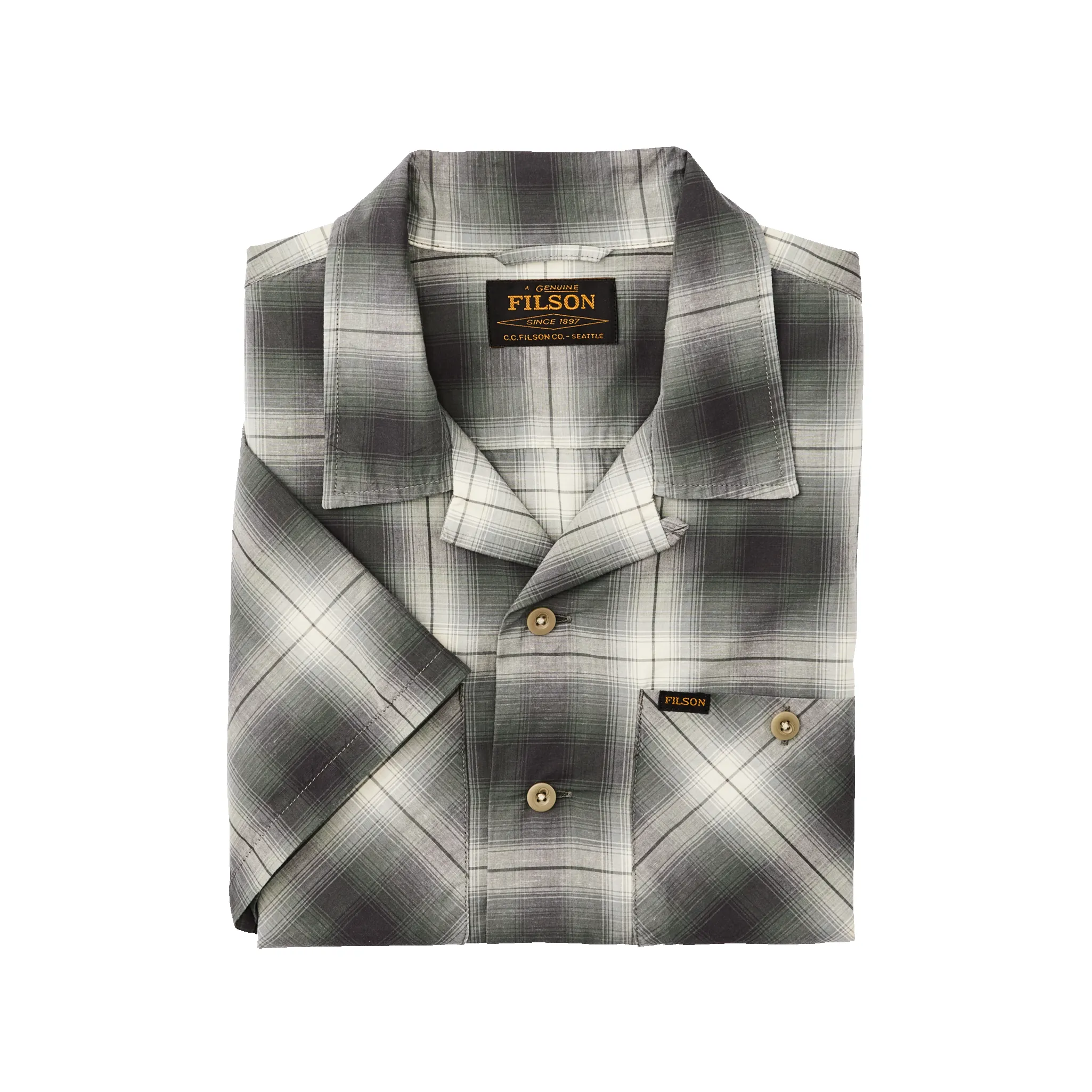 Greenwood Short Sleeve Camp Shirt - Olive / Beige Ombre sold by Filson product image thumbnail 3