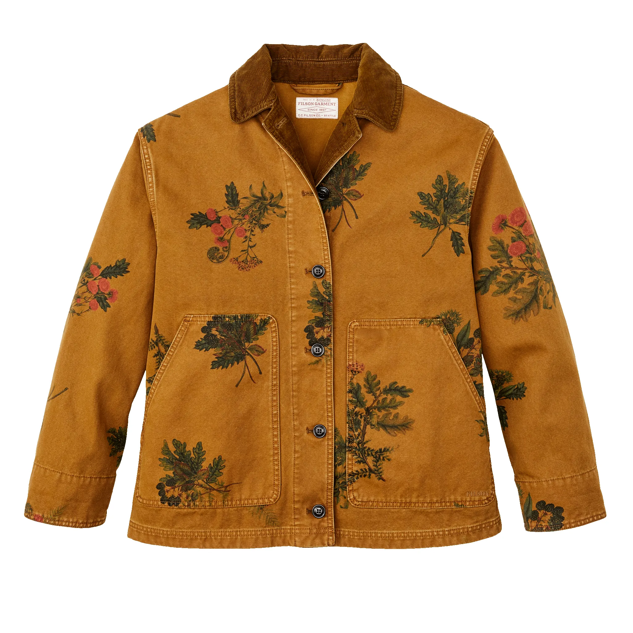 Women's Canvas Barn Coat - Botanical Flower sold by Filson