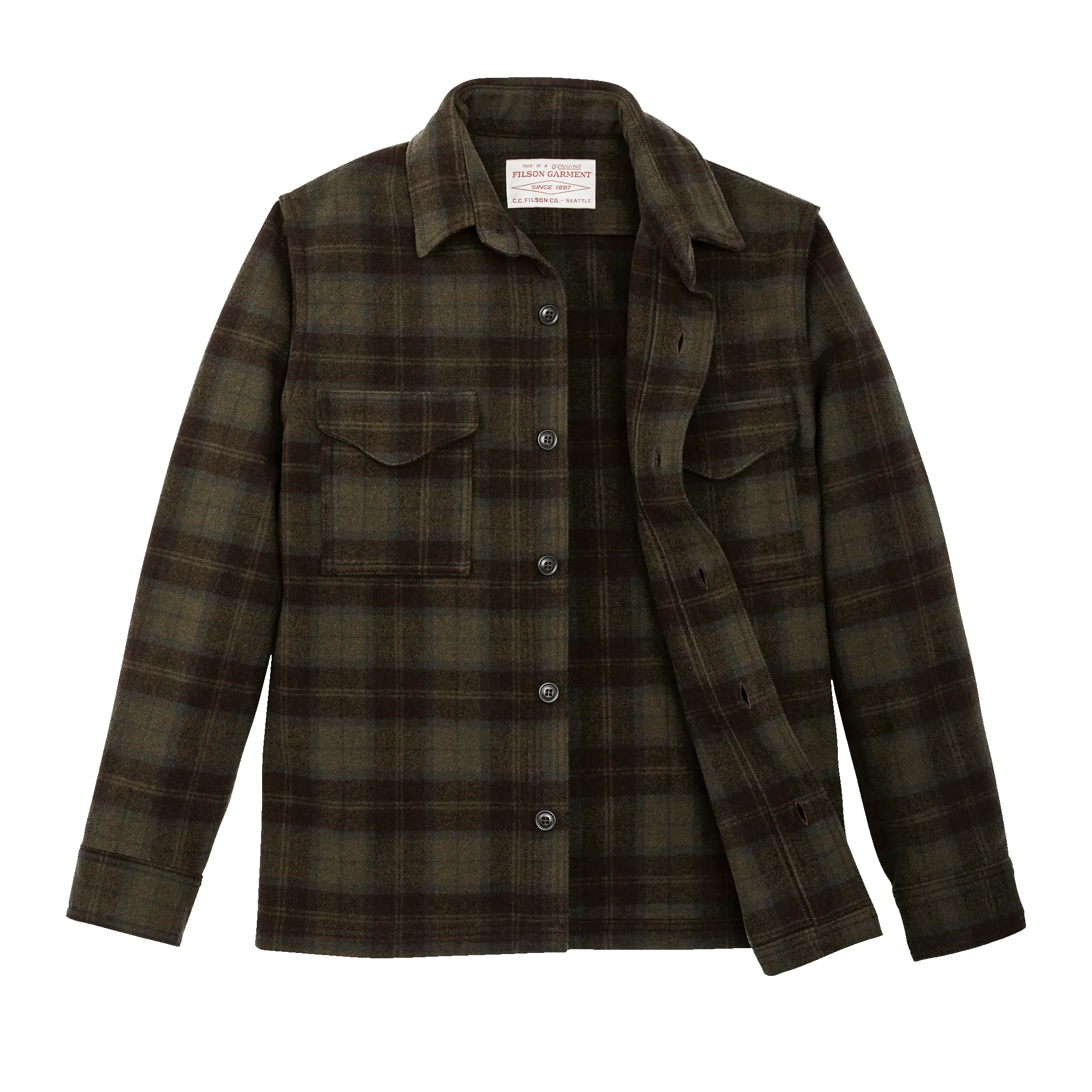 Wool Jac-shirt - Olive / Brown Plaid sold by Filson product image thumbnail 3