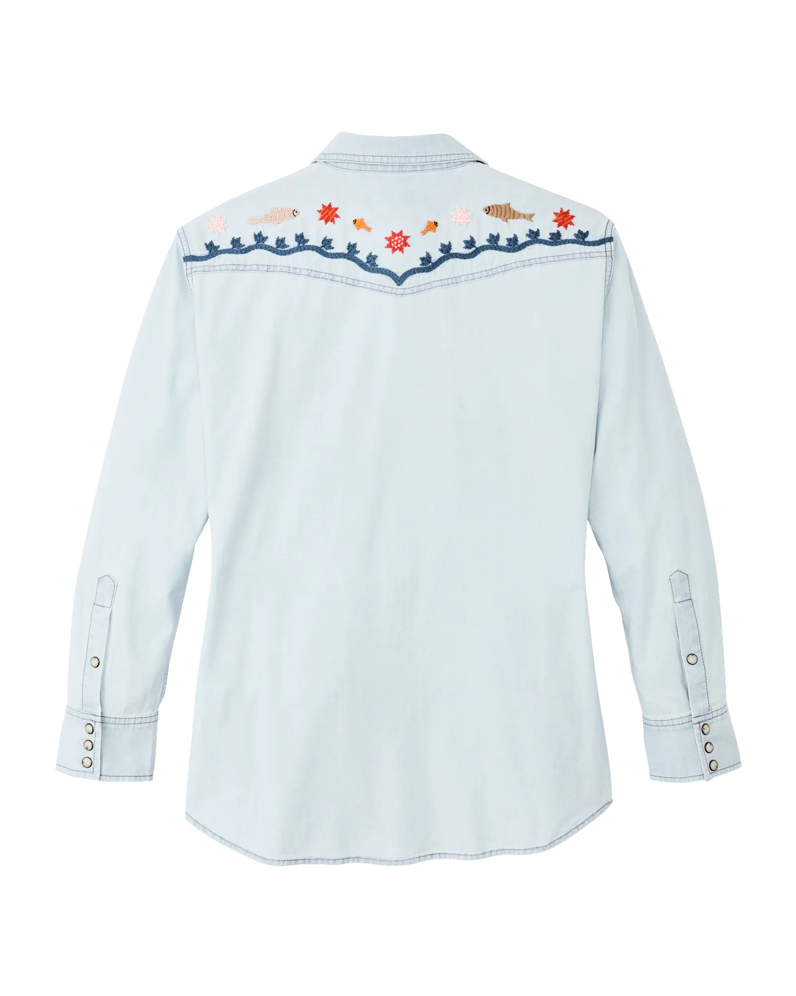 Women's Embroidered Western Shirt - Light Indigo Chambray / Stars sold by Filson product image thumbnail 2