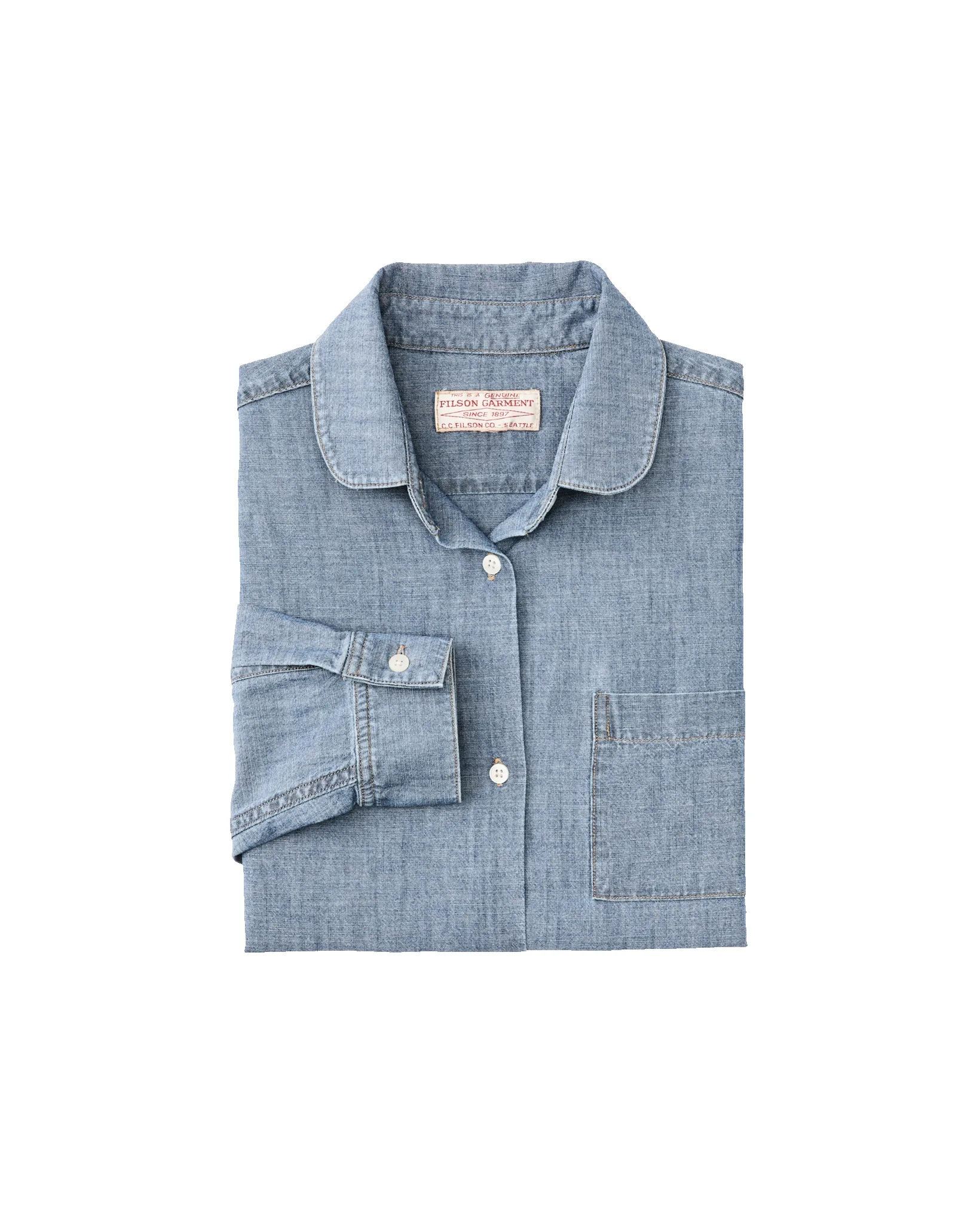 Women's Chambray Shirt - Light Indigo Chambray sold by Filson product image thumbnail 5