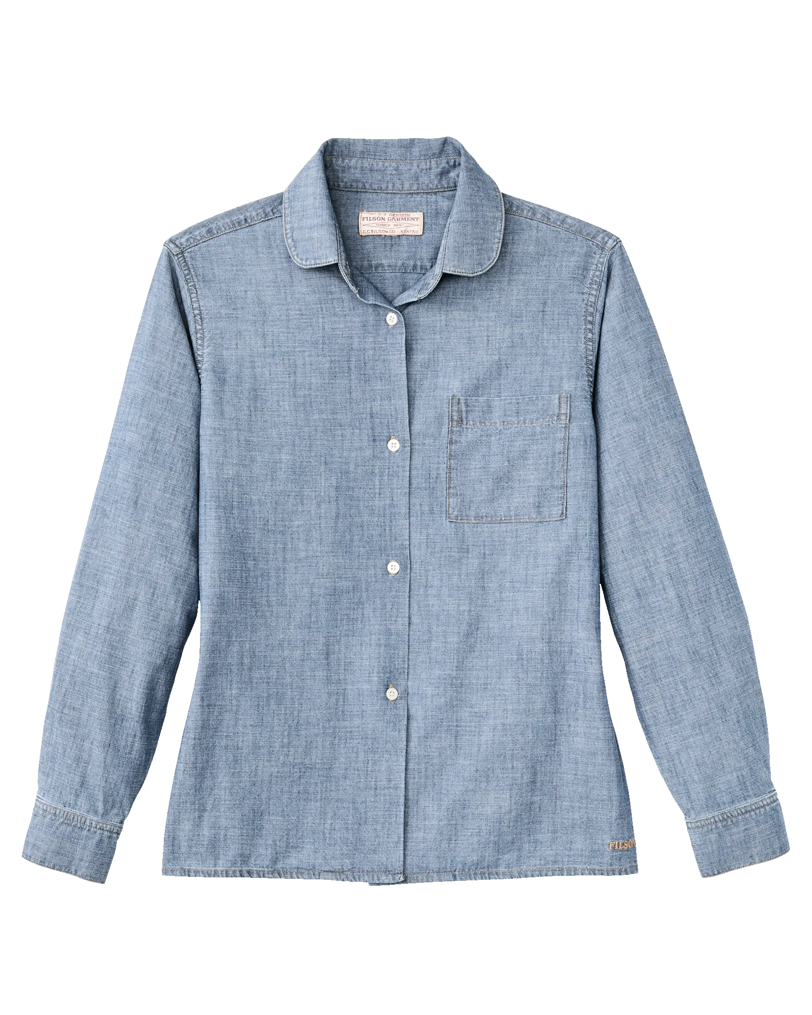 Women's Chambray Shirt - Light Indigo Chambray sold by Filson