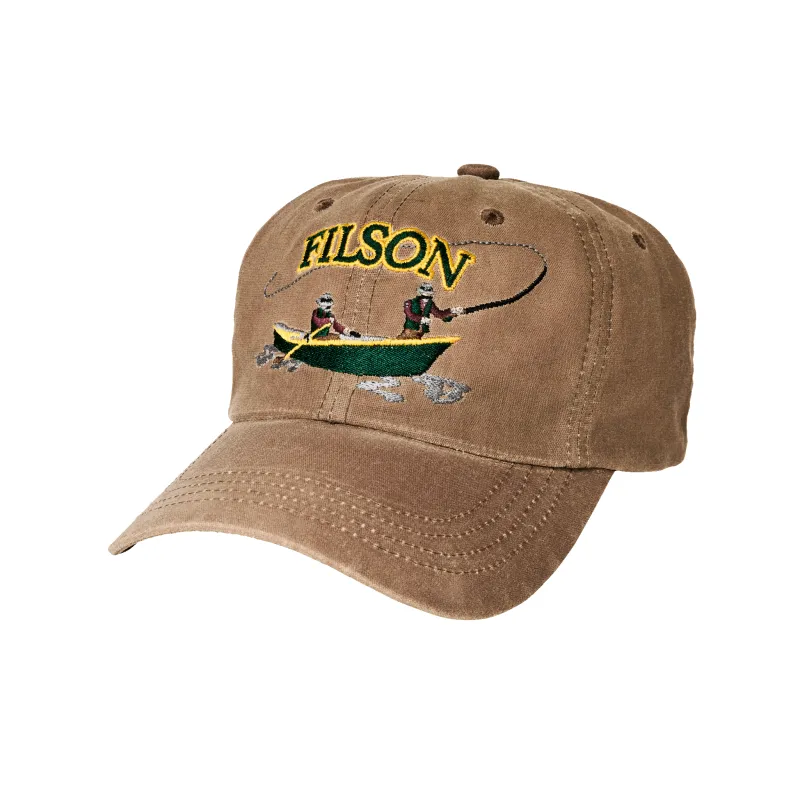 Low-profile Logger Cap (embroidered)  - Pecan / Boat sold by Filson