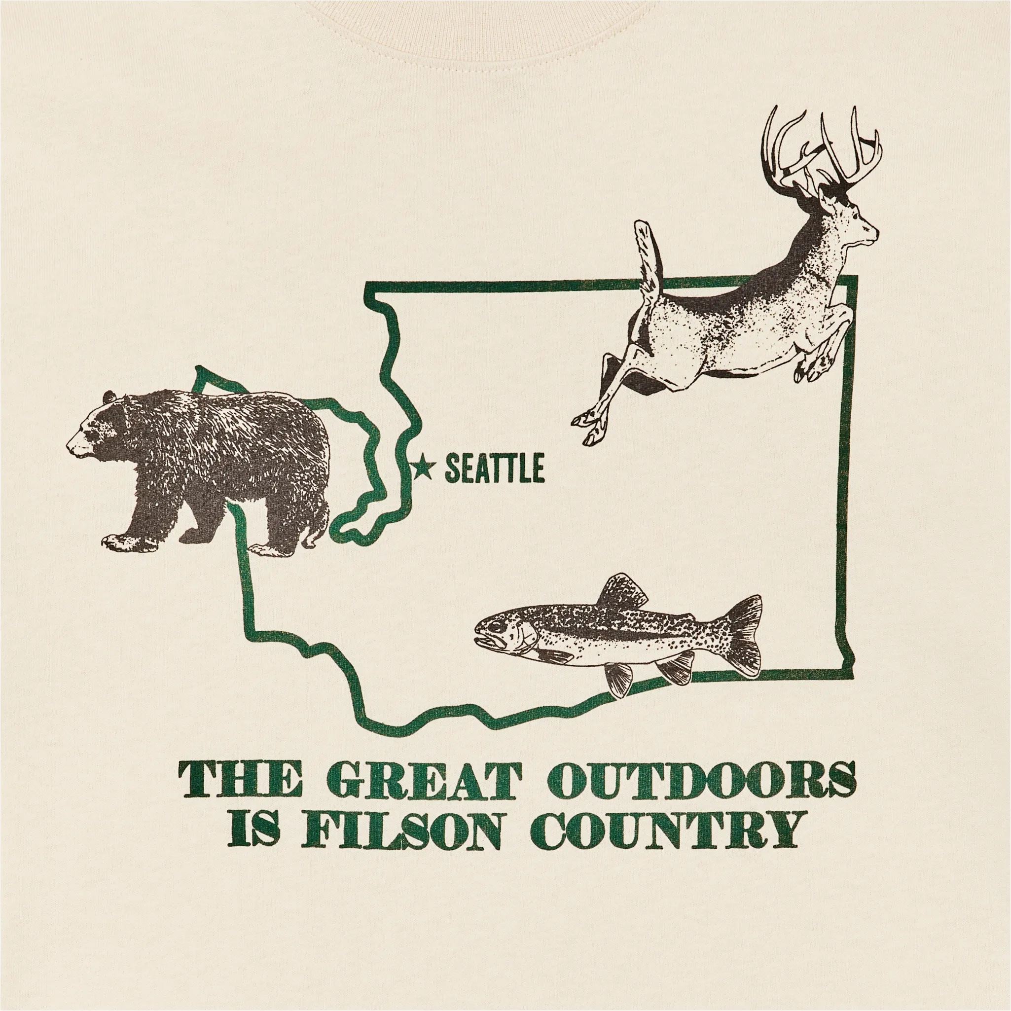 Long Sleeve Pioneer Graphic T-shirt - Natural / State sold by Filson product image thumbnail 3