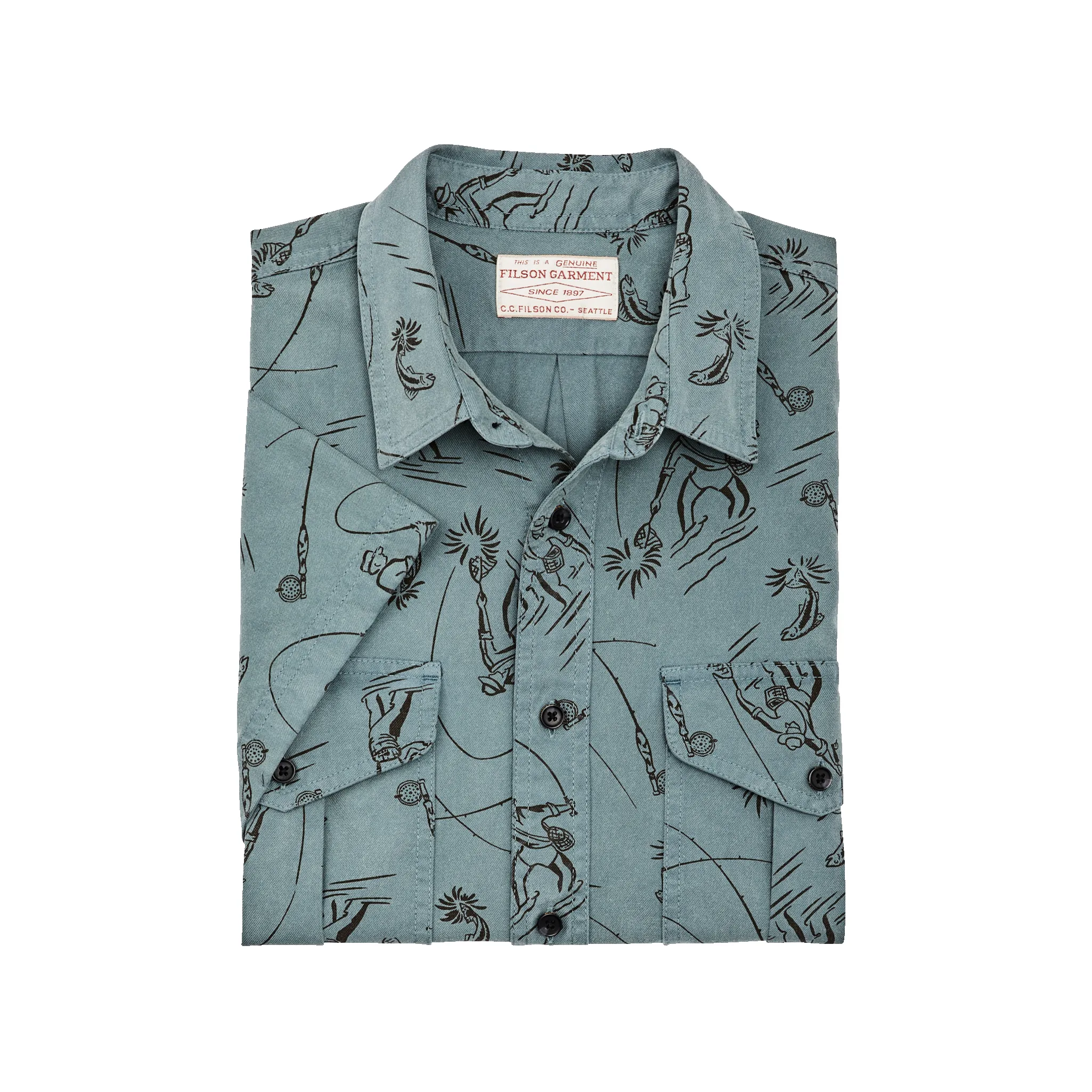 Short Sleeve Lightweight Alaskan Guide Shirt - Blue Gray / Fly Fishing sold by Filson product image thumbnail 3