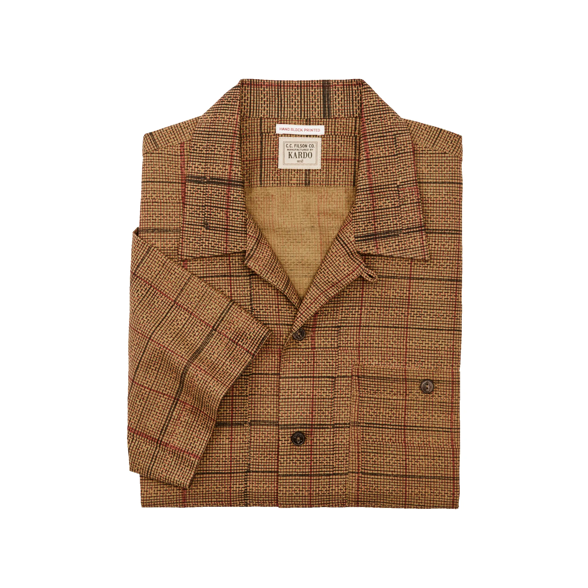 Handprinted Camp Shirt - Natural / Check Print sold by Filson product image thumbnail 2