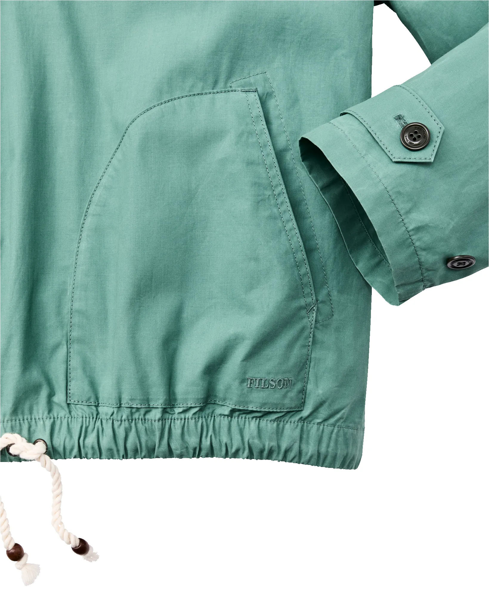 Women's Dry Wax Hooded Popover - Deep Sea sold by Filson product image thumbnail 5