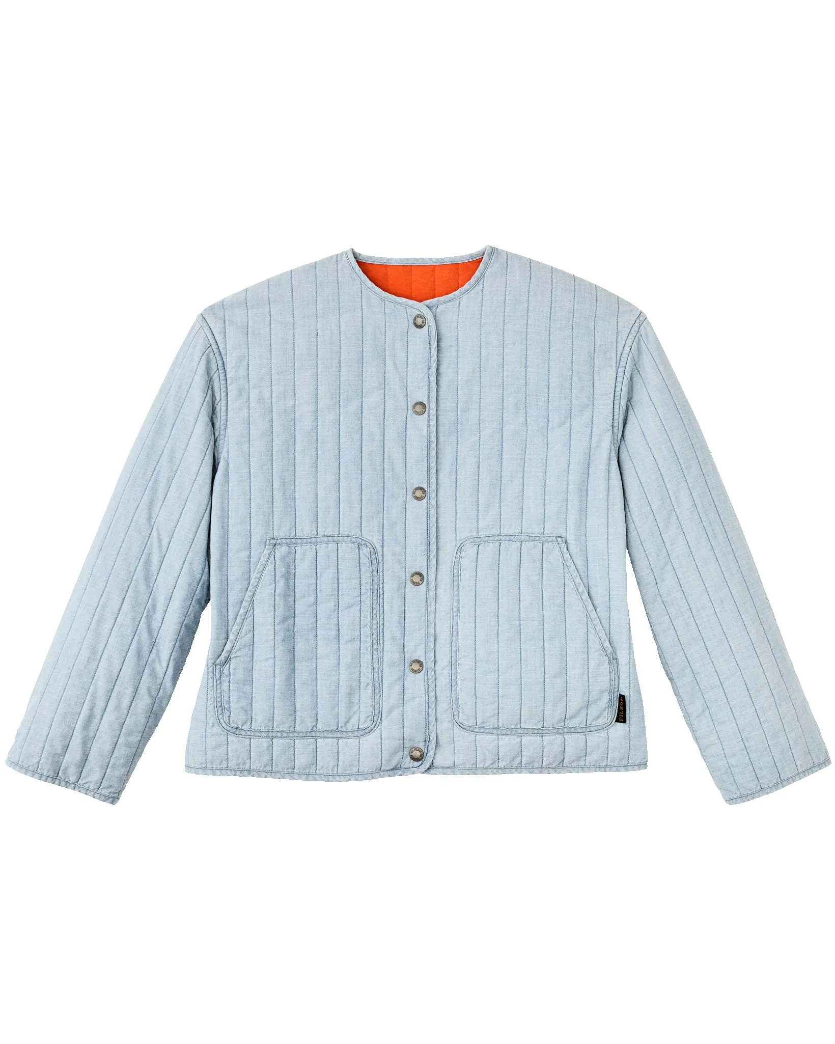 Women's Chambray Quilted Jacket - Light Indigo Chambray sold by Filson