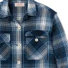 Women's Deer Island Jac-shirt - Cobalt / Natural Shadow Plaid sold by Filson