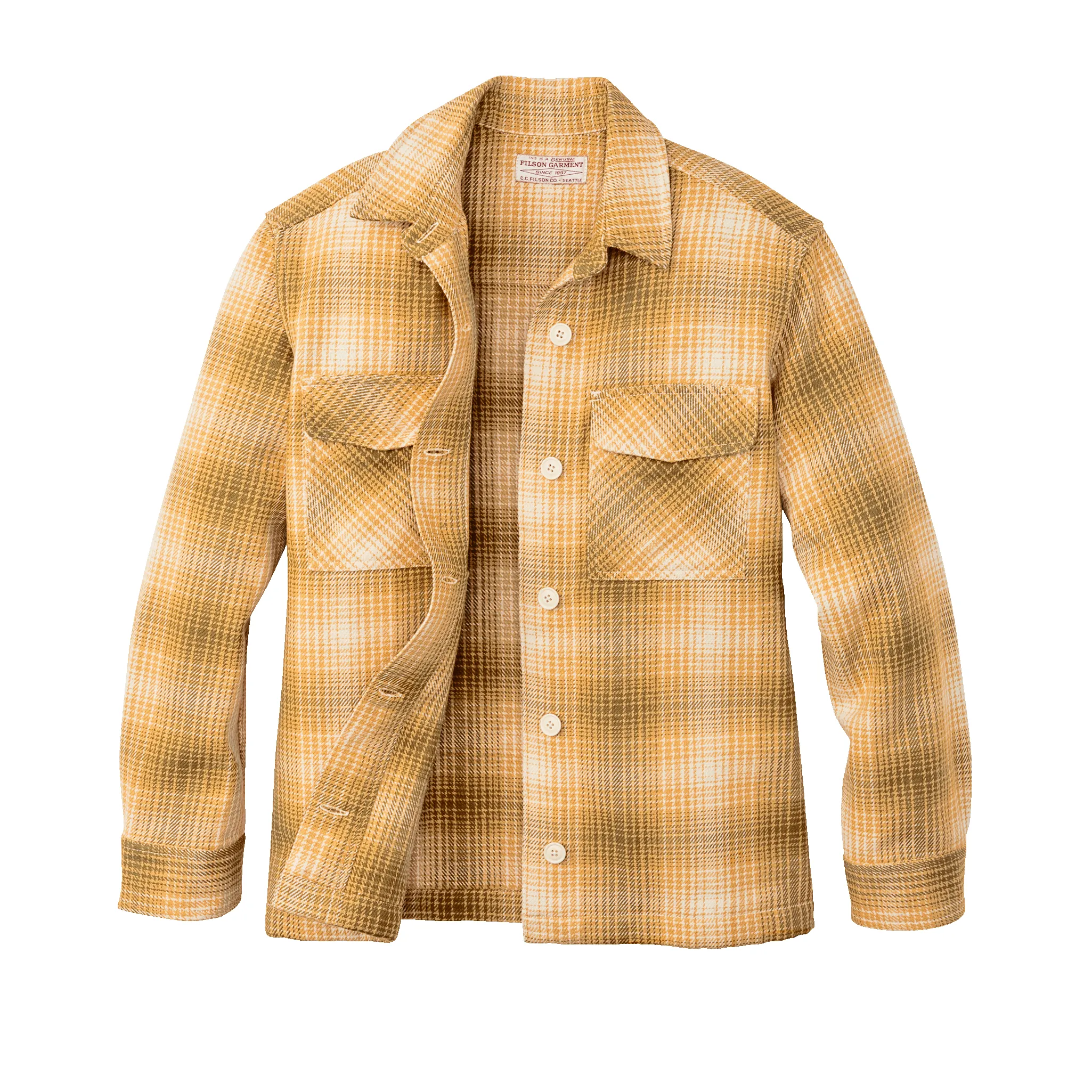 Women's Deer Island Jac-shirt - Ochre / Cream Plaid sold by Filson product image thumbnail 3