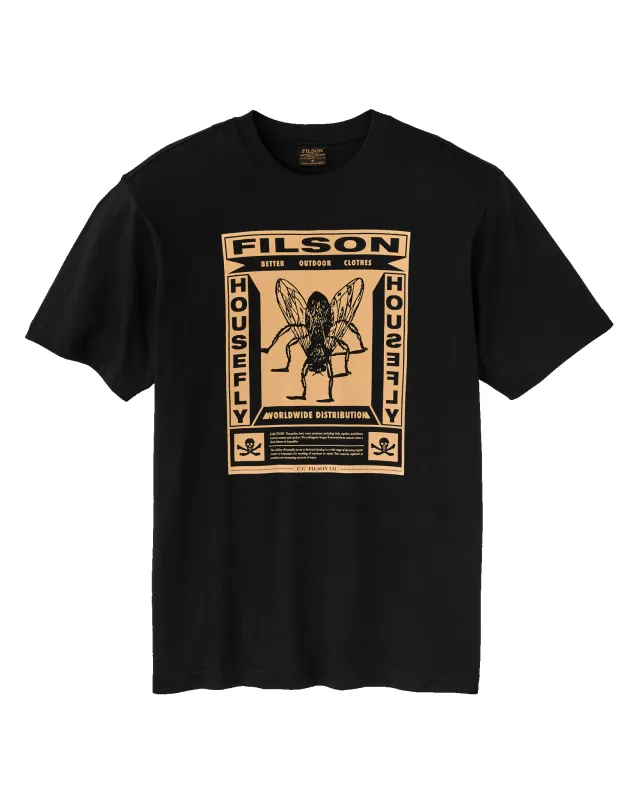 Filson X Housefly Frontier Graphic T-shirt - Black / Worldwide sold by Filson
