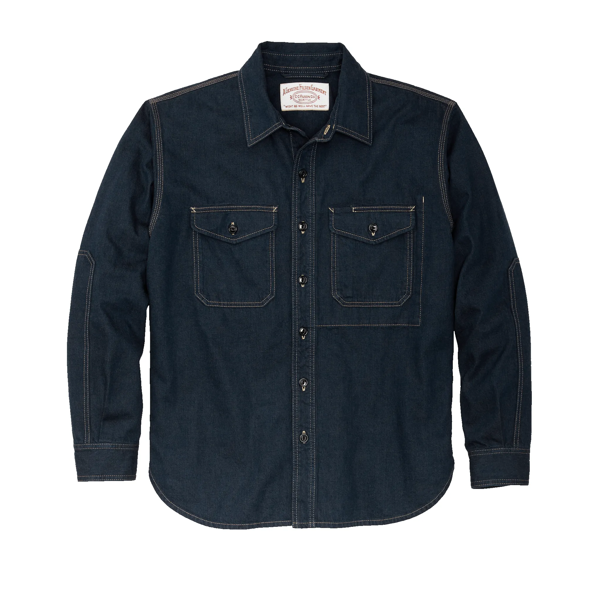 Denim Work Shirt - Mid-wash Indigo sold by Filson