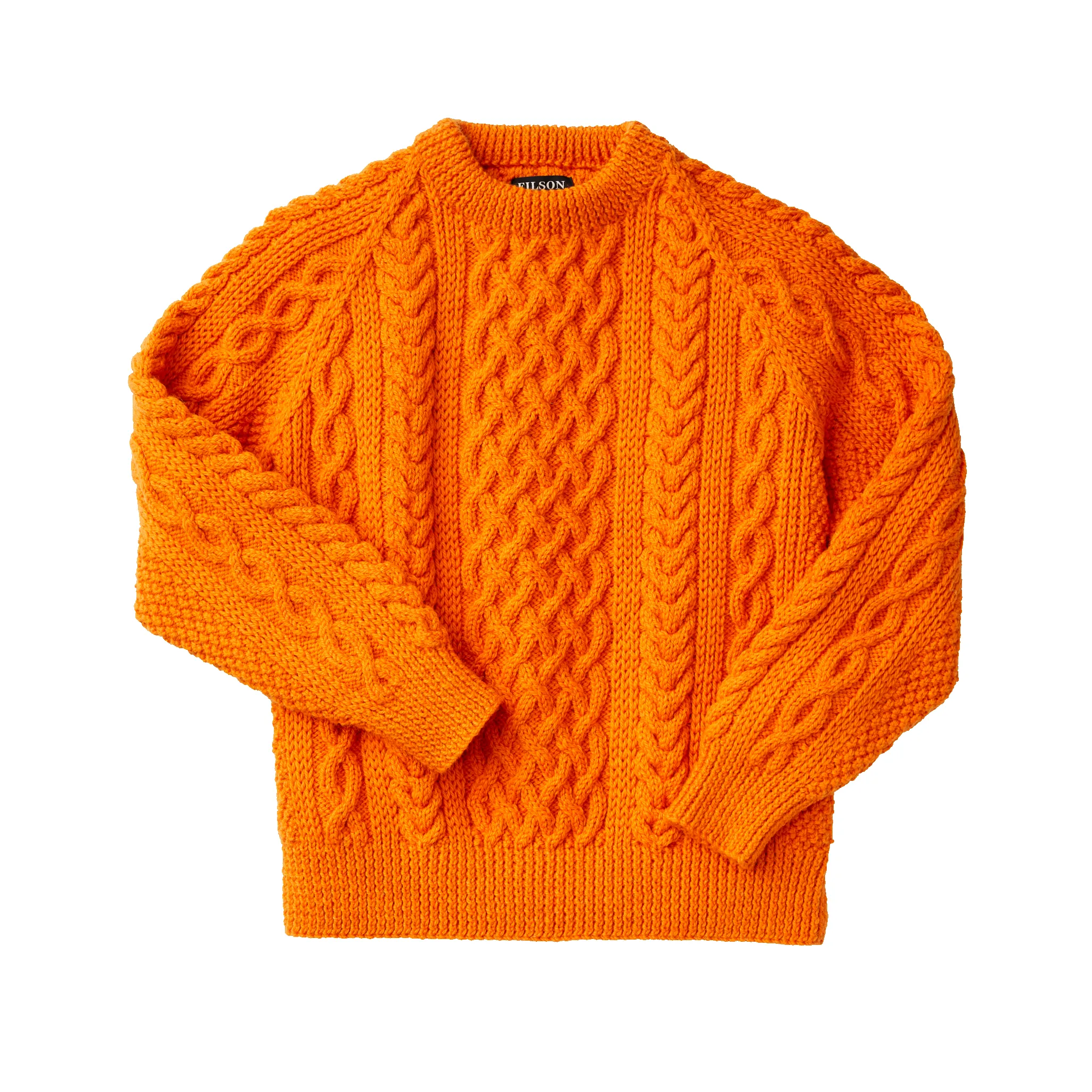 Wool Fisherman's Sweater - Orange sold by Filson