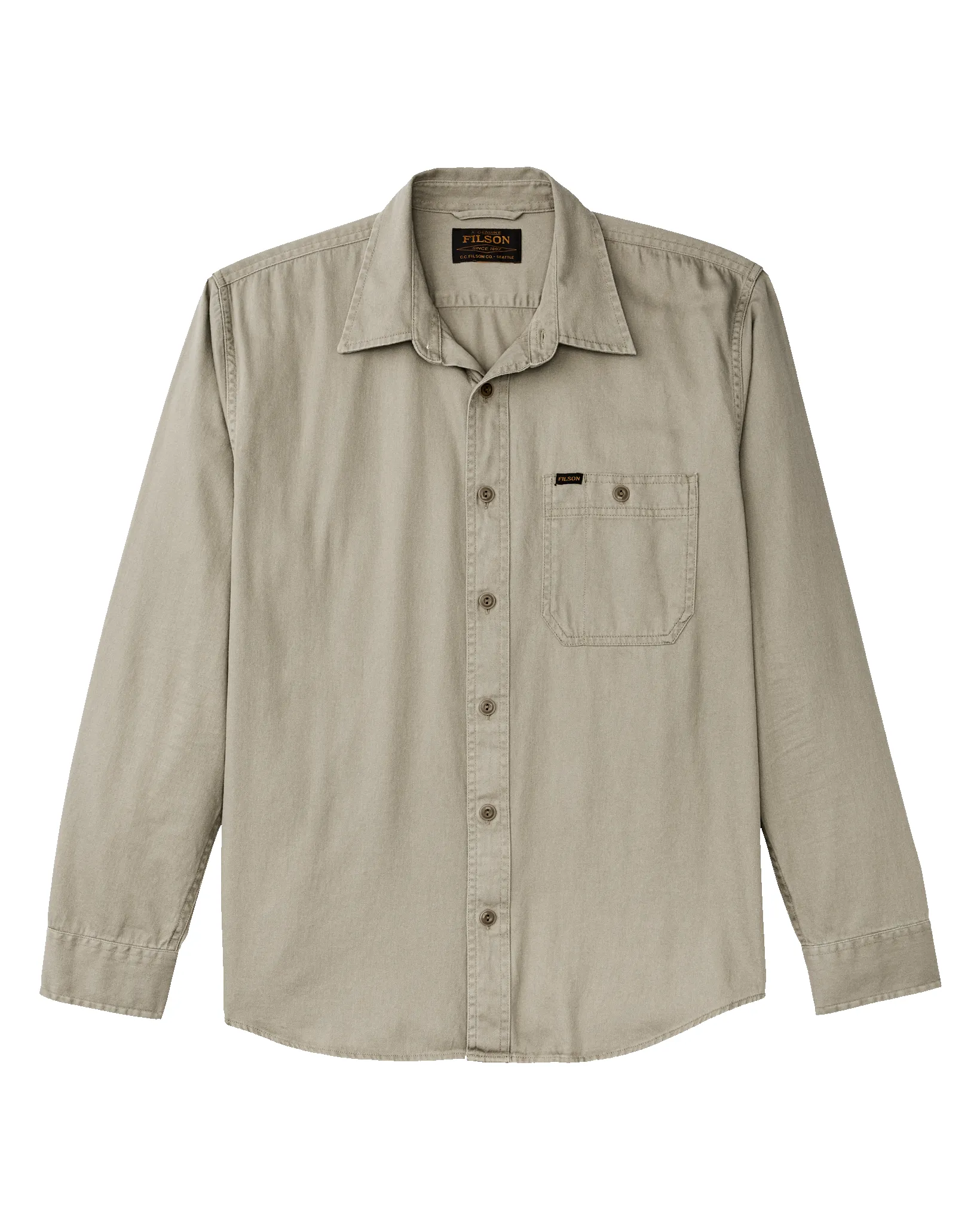 Shipwright Fine Twill Shirt - Gray Khaki sold by Filson