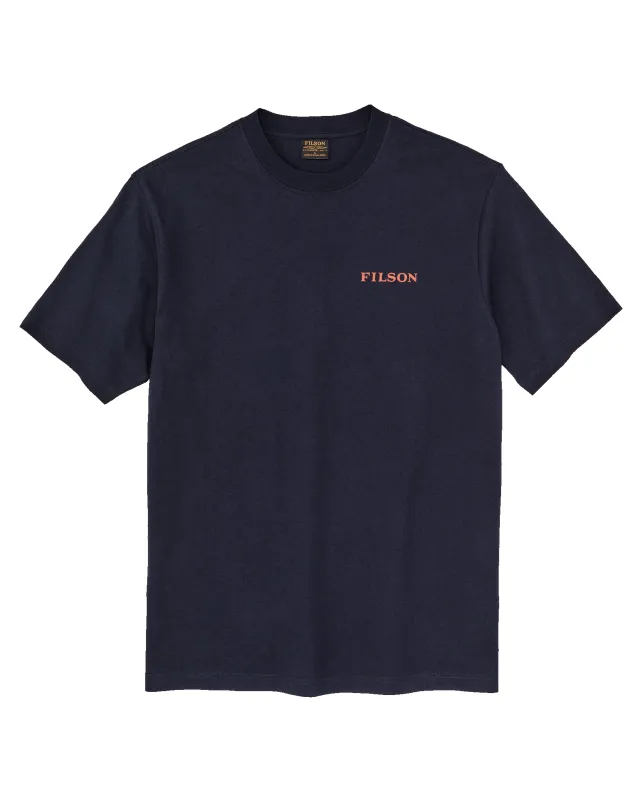 Frontier Logo T-shirt - Night Sky / Scenic Mark sold by Filson