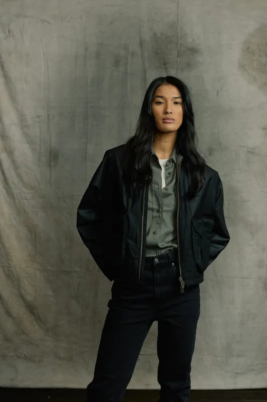 Women's Shelter Cloth Short Work Jacket - Black sold by Filson