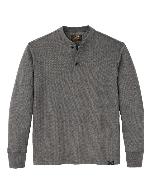 Waffle Knit Henley - Charcoal sold by Filson