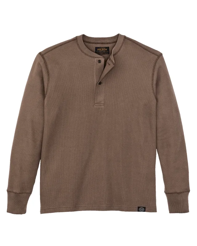 Waffle Knit Henley - Brown sold by Filson