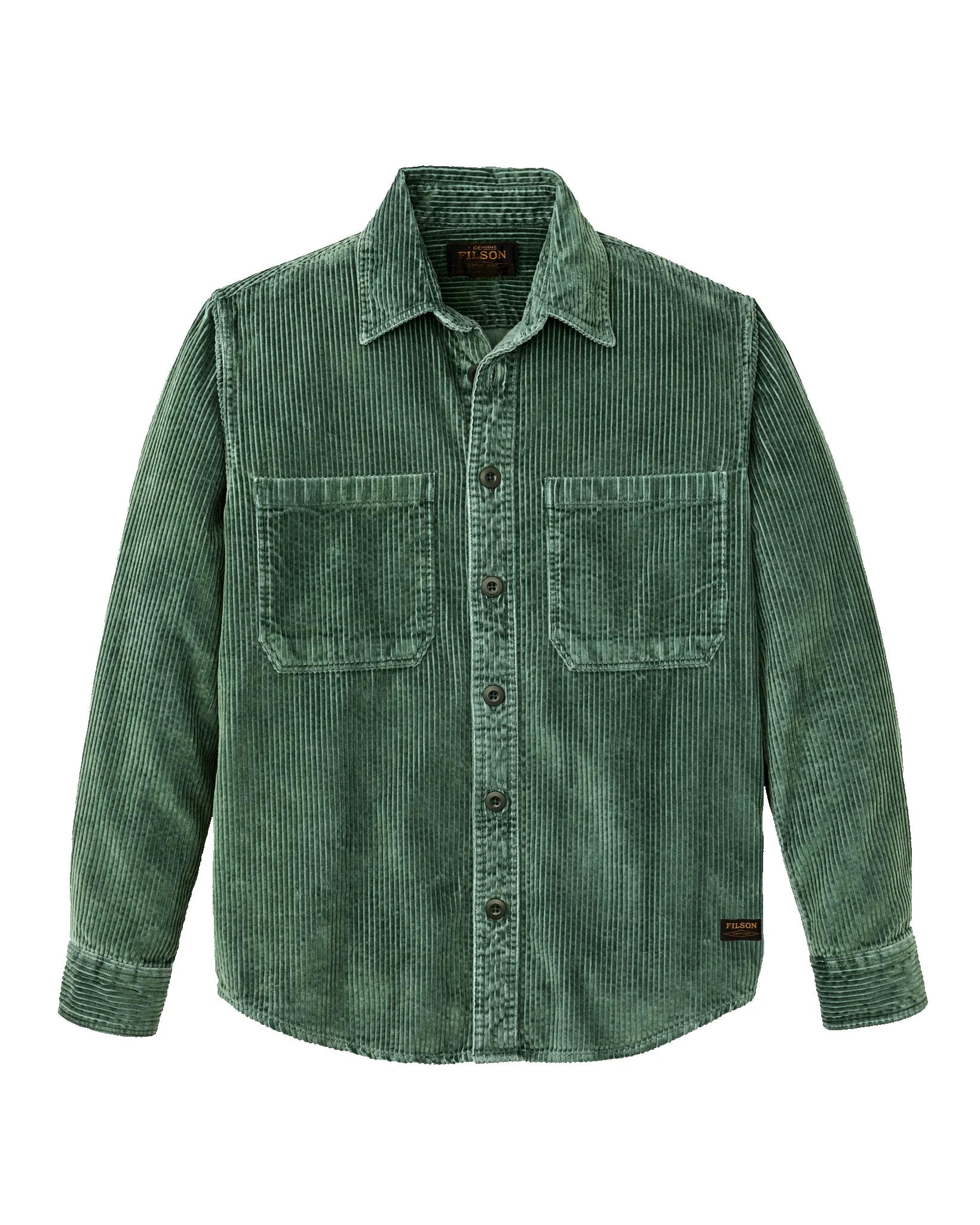 6-wale Corduroy Shirt - Seabed Green sold by Filson