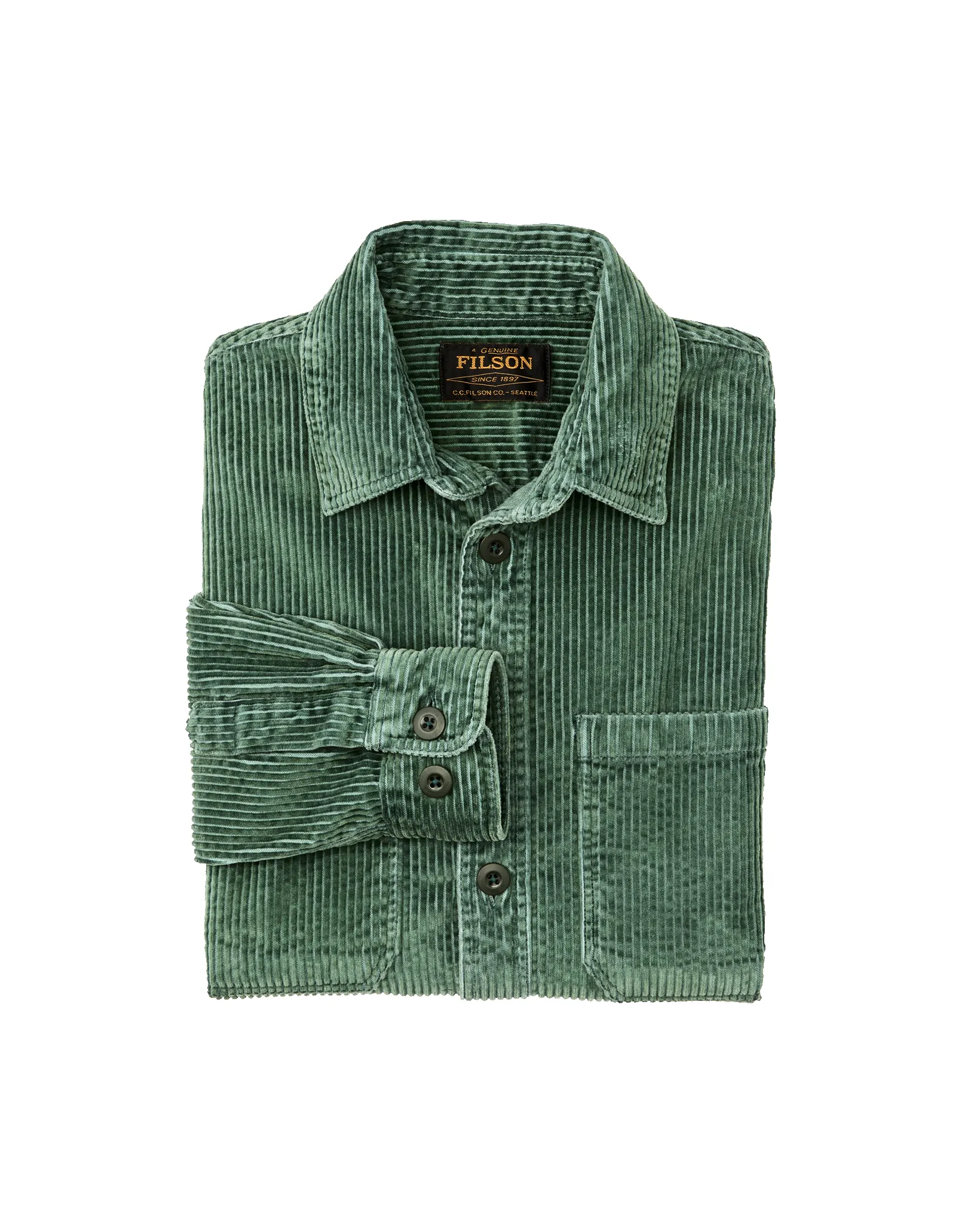 6-wale Corduroy Shirt - Seabed Green sold by Filson product image thumbnail 3